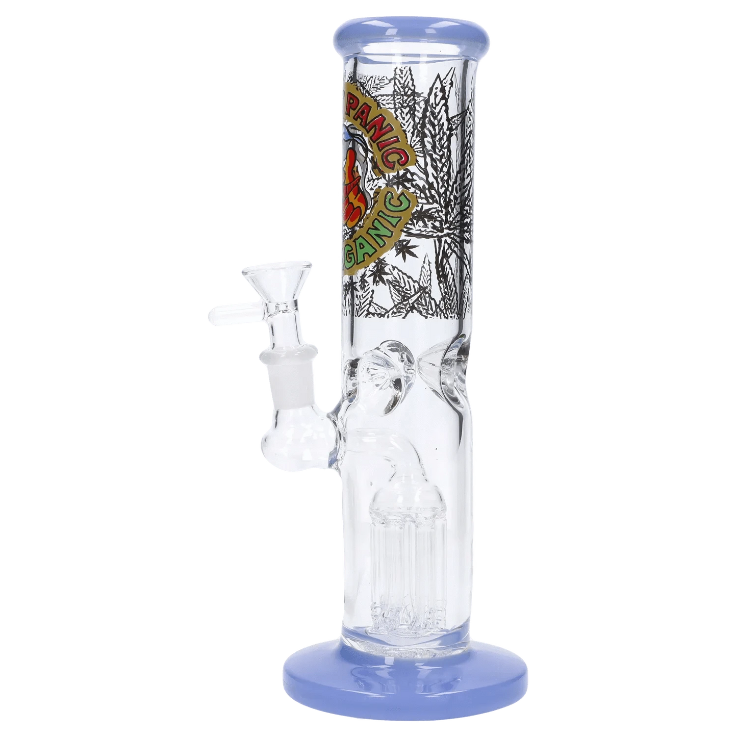 Daily High Club Bong Do Not Panic Straight Tube with Tree Perc - 10 in