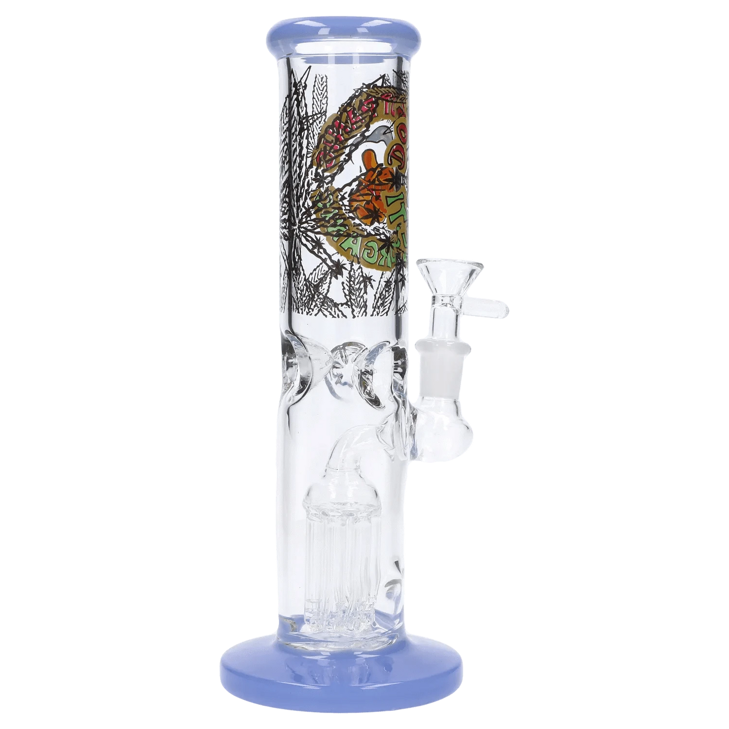 Daily High Club Bong Do Not Panic Straight Tube with Tree Perc - 10 in