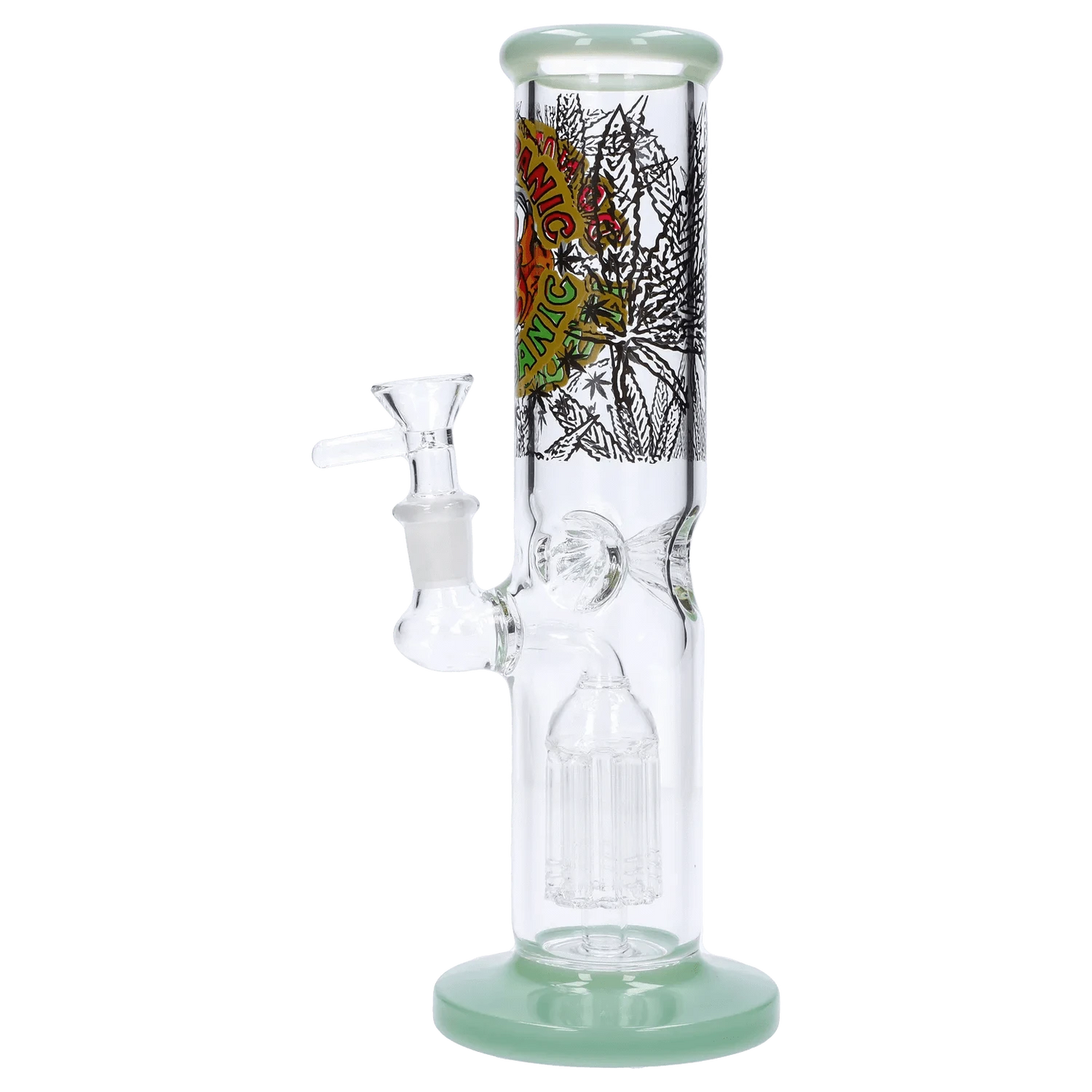 Daily High Club Bong Do Not Panic Straight Tube with Tree Perc - 10 in