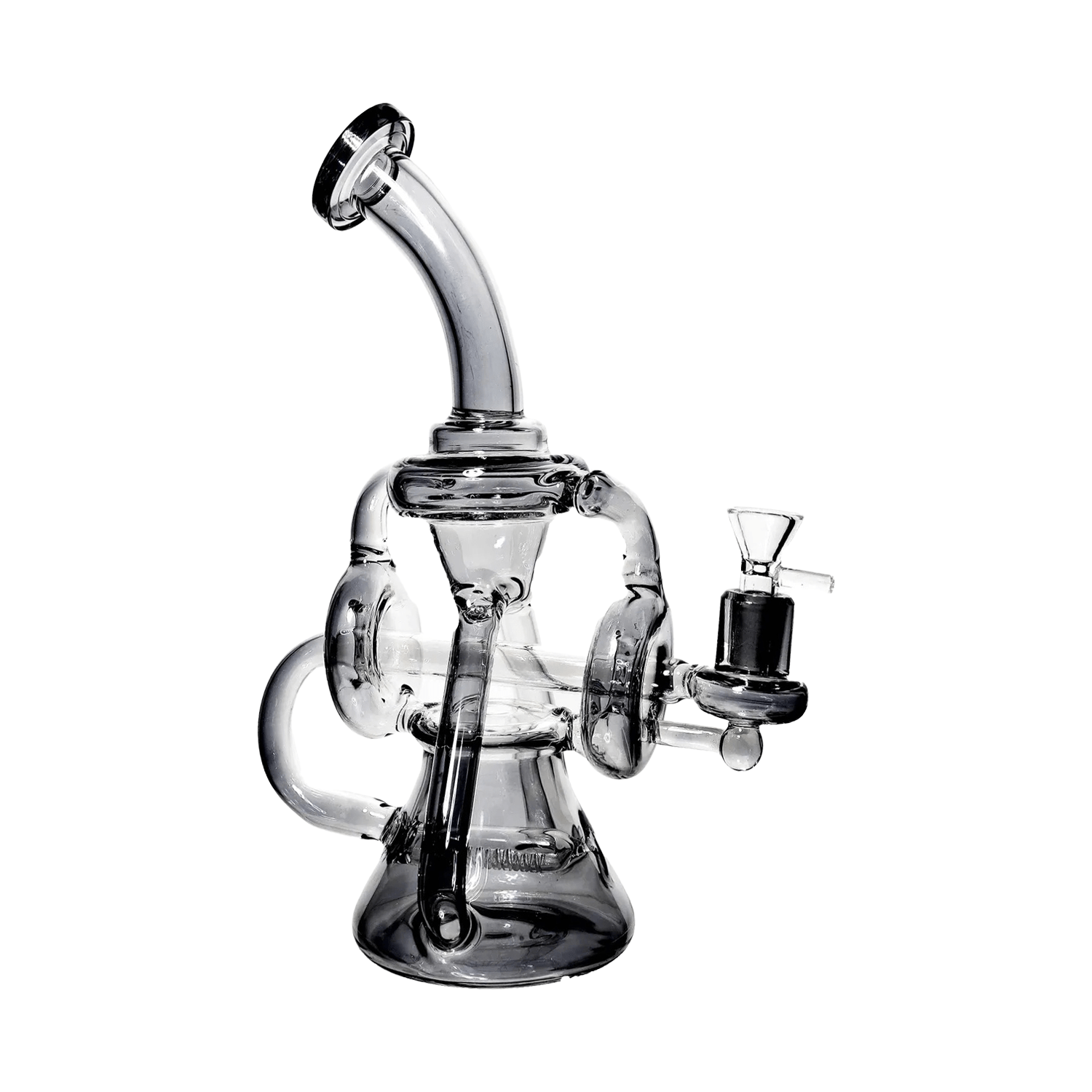 Daily High Club Bong Grey Scientific Recycler with Bent Neck Water Pipe