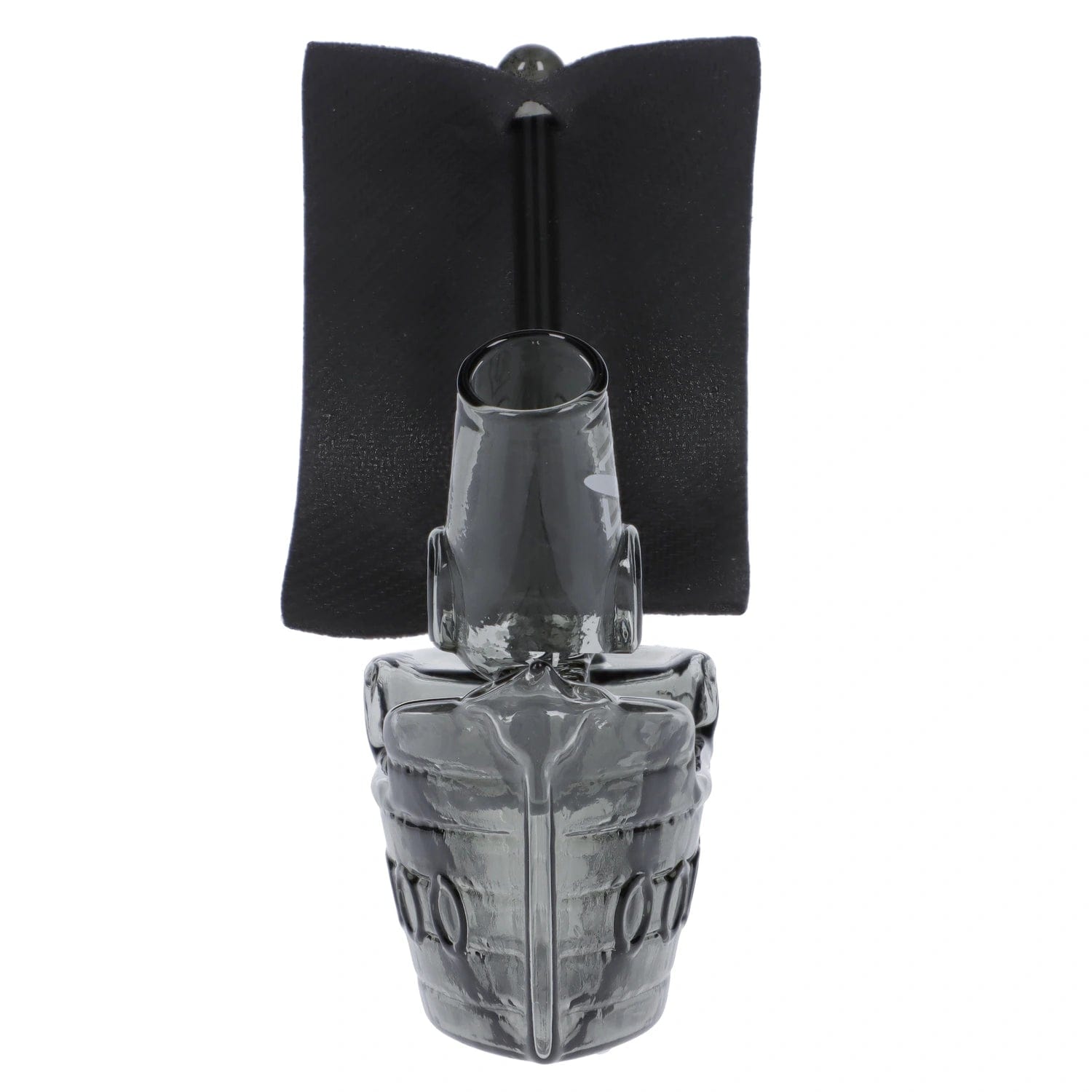 Front view of the DHC Originals High Seas Pirate Ship Bong, showcasing its detailed ship design in clear glass.