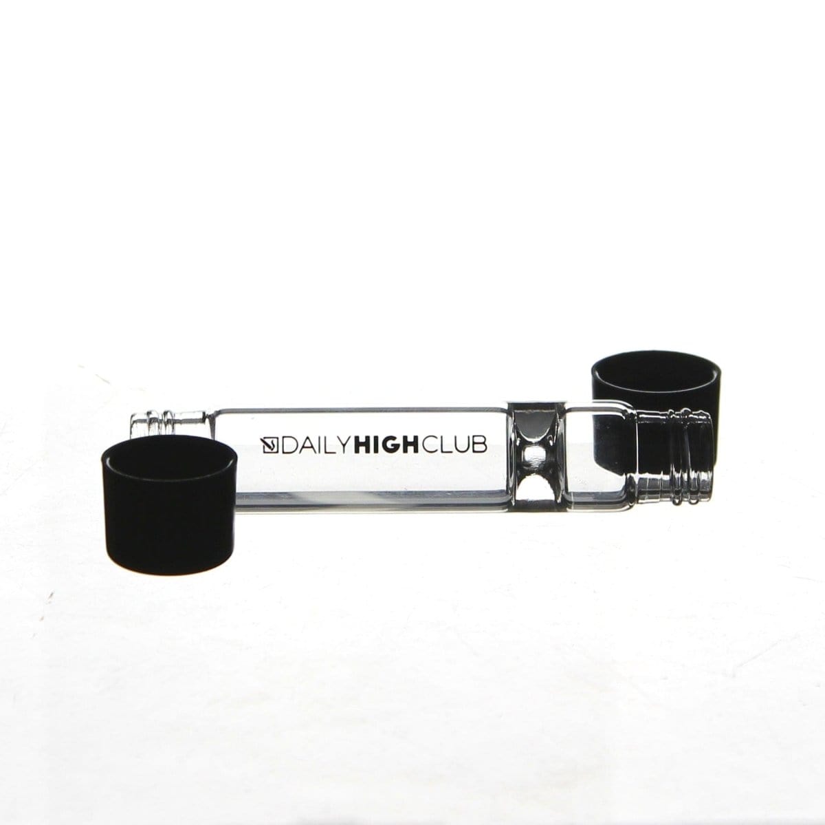 A close-up shot of the DHC Fan Kit's joint and mouthpiece, showcasing the seamless connection of its dark-colored components.