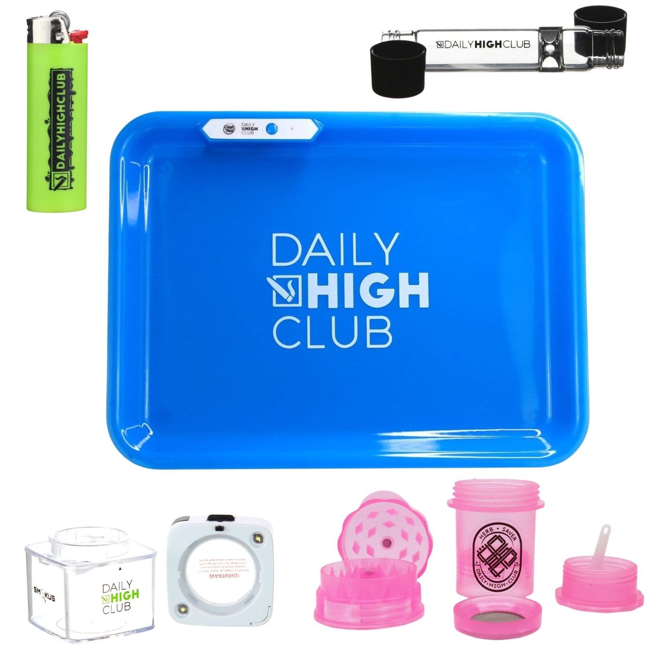 The DHC Fan Kit is pictured in a close-up, showcasing the branded packaging and a fan accessory with the logo prominently displayed.