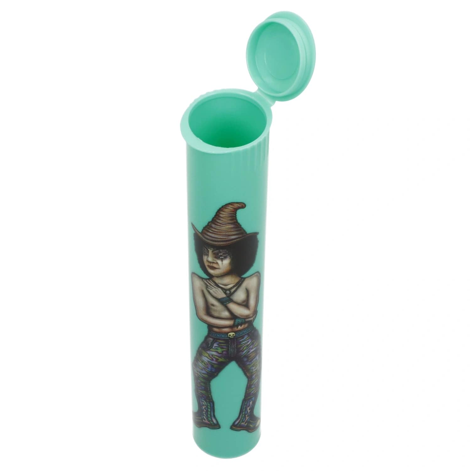 Front view of the “Radioactive Wasteland” Smoking Box featuring a cartoon character design on a colorful background.