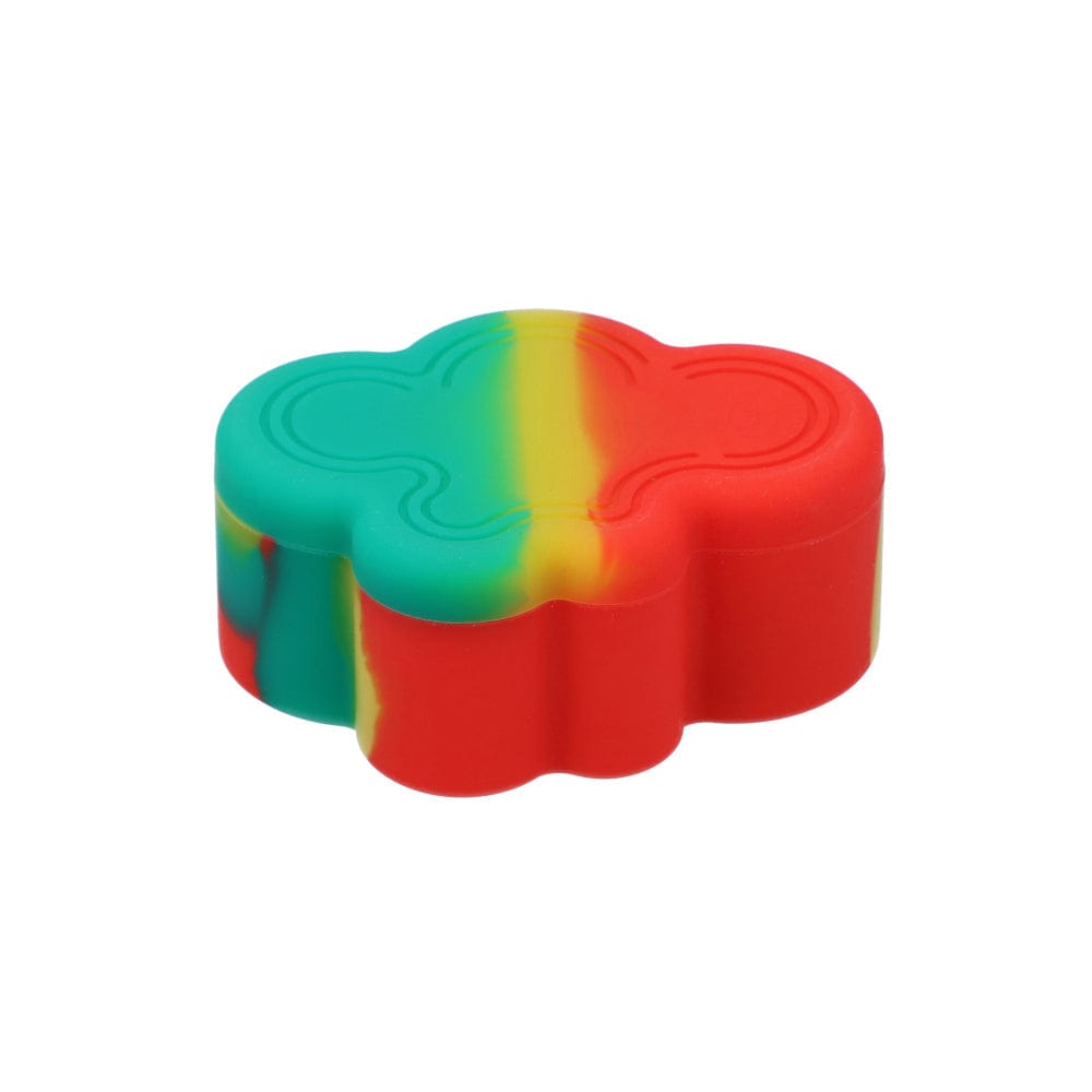 A top-down view of the Cloud Silicone Container 22ml, showcasing its colorful, rounded form against a white background.