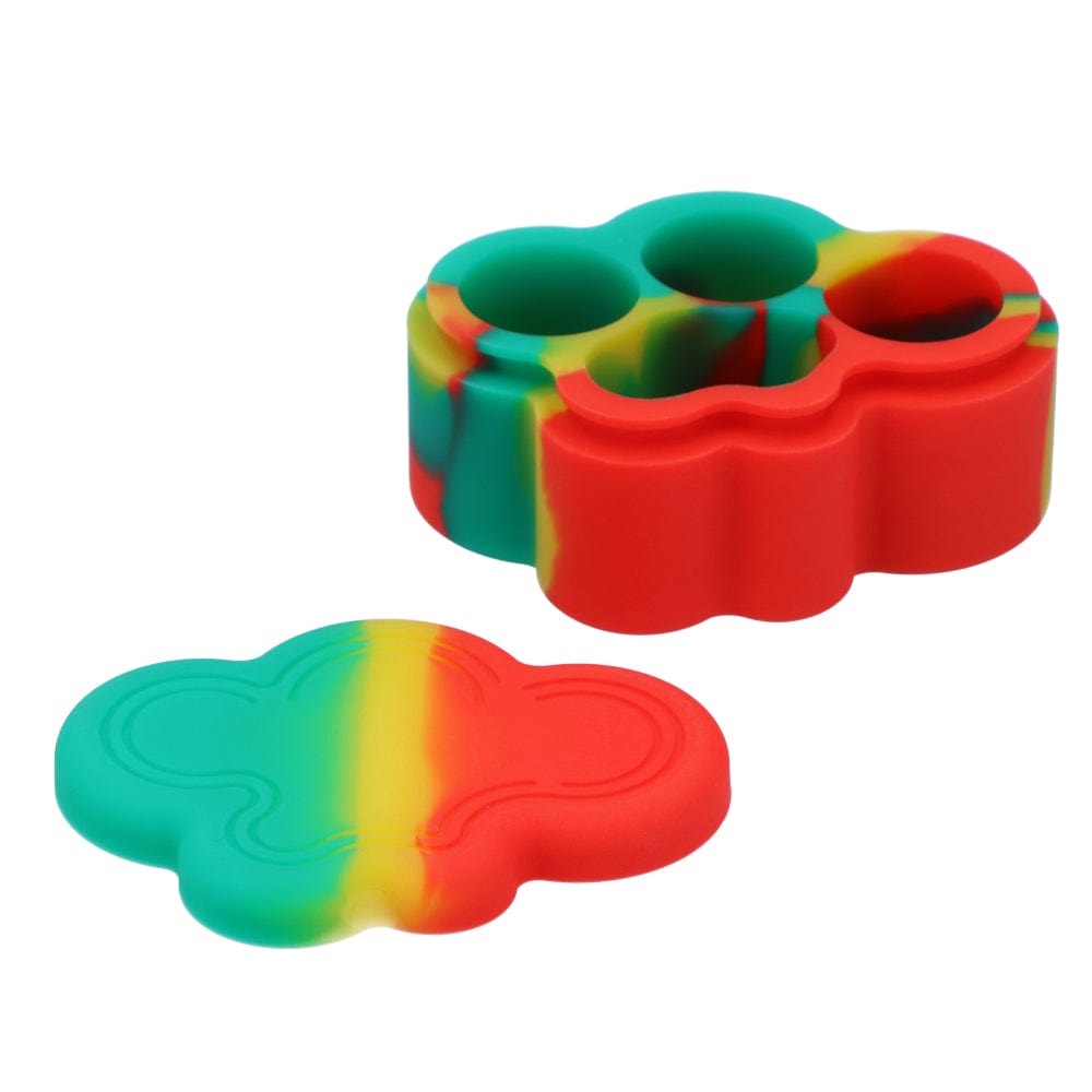 Front view of the Cloud Silicone Container 22ml, a colorful, rounded container against a plain white background.