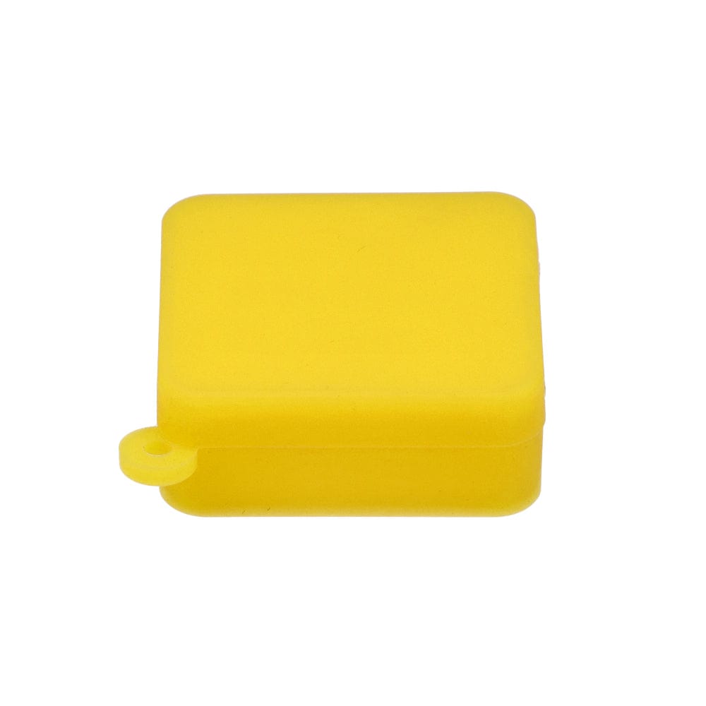 Front view of the Silicone Keychain Container Square 9ml, a small, square container isolated on a white background.
