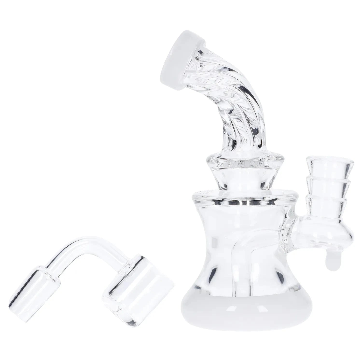 Daily High Club Dab Rig Twisted Neck Dab Rig with Showerhead Perc - 5 in