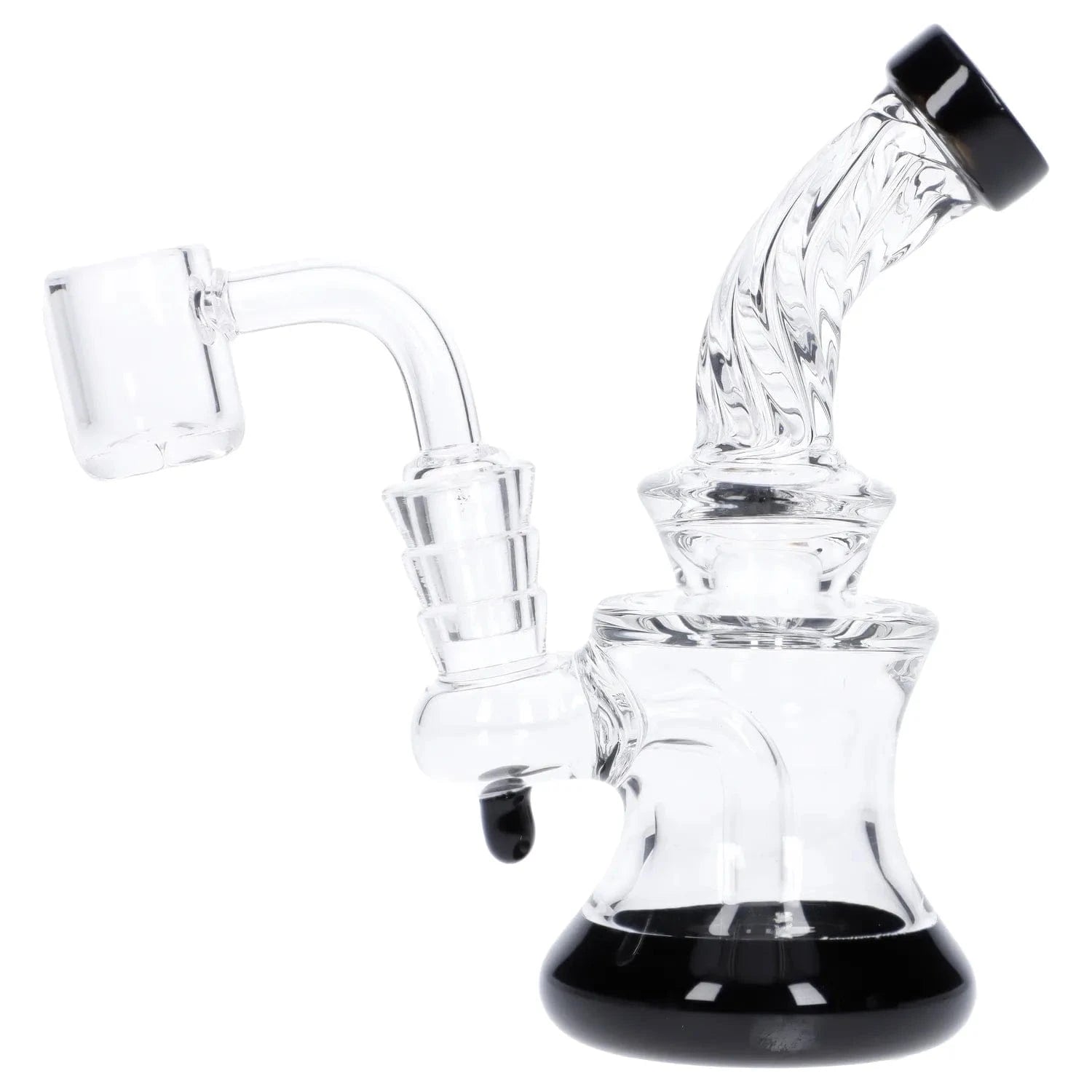 Daily High Club Dab Rig Twisted Neck Dab Rig with Showerhead Perc - 5 in