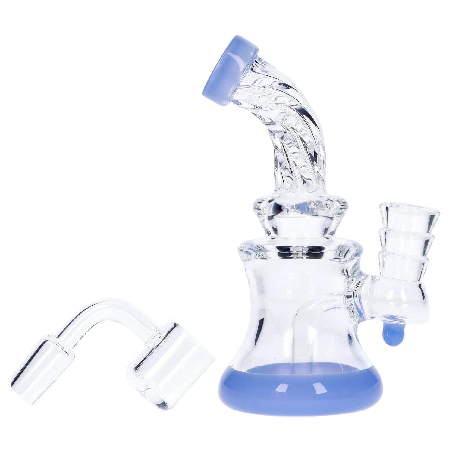 Daily High Club Dab Rig Twisted Neck Dab Rig with Showerhead Perc - 5 in