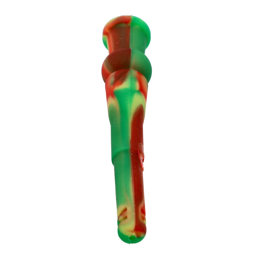 A downward angled view of the 130mm Silicone Downstem, showcasing its flexible, translucent material.