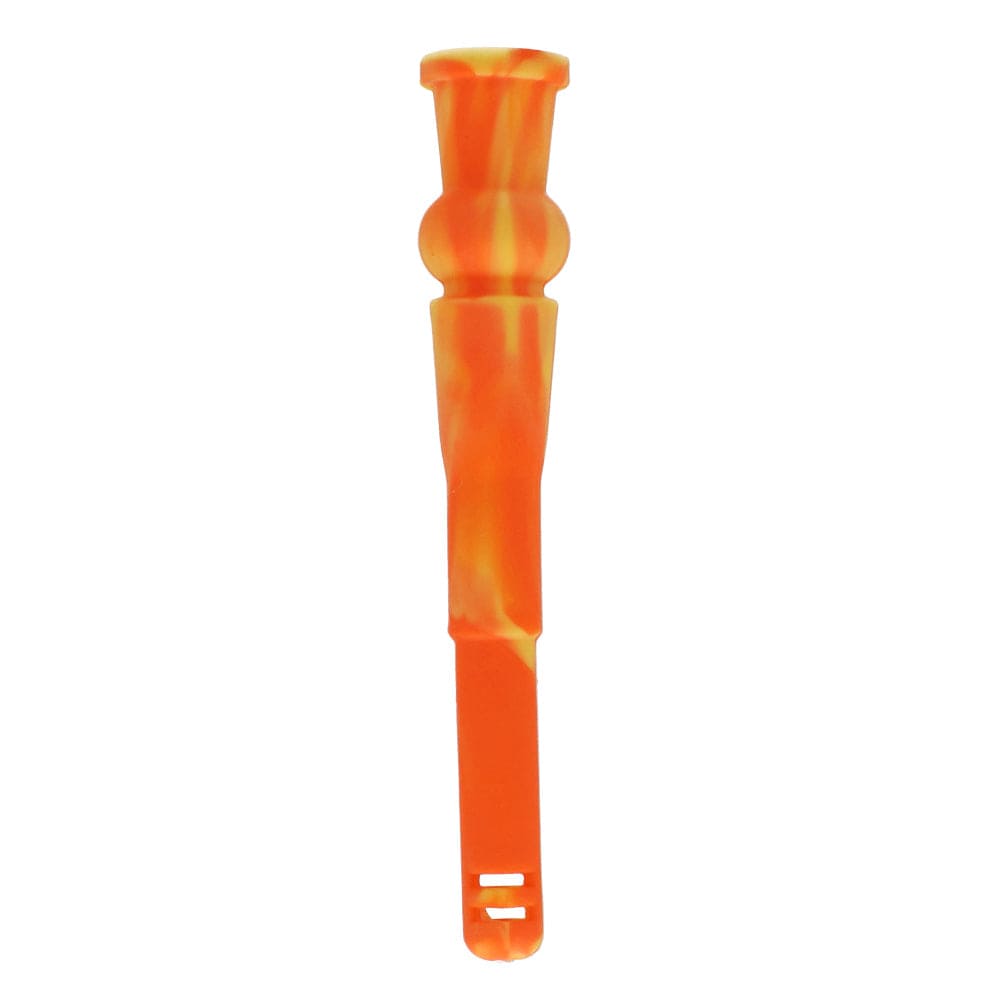 Front view of the 130mm Silicone Downstem, a clear, cylindrical piece with a subtle texture, against a plain white background.