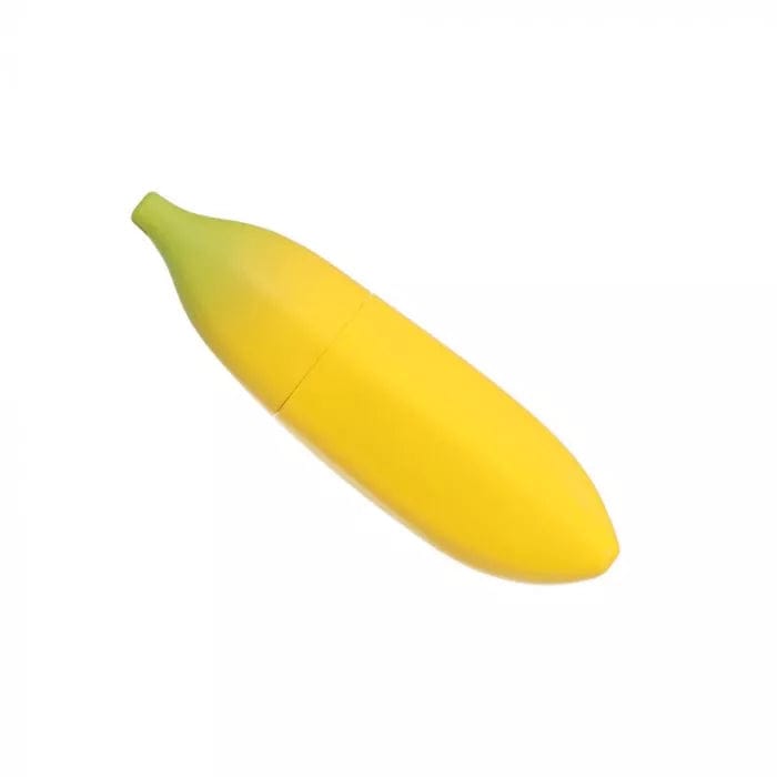 A close-up shot of the Silicone Banana Skin Metal Hand Pipe, showing its curved shape against a plain white background.