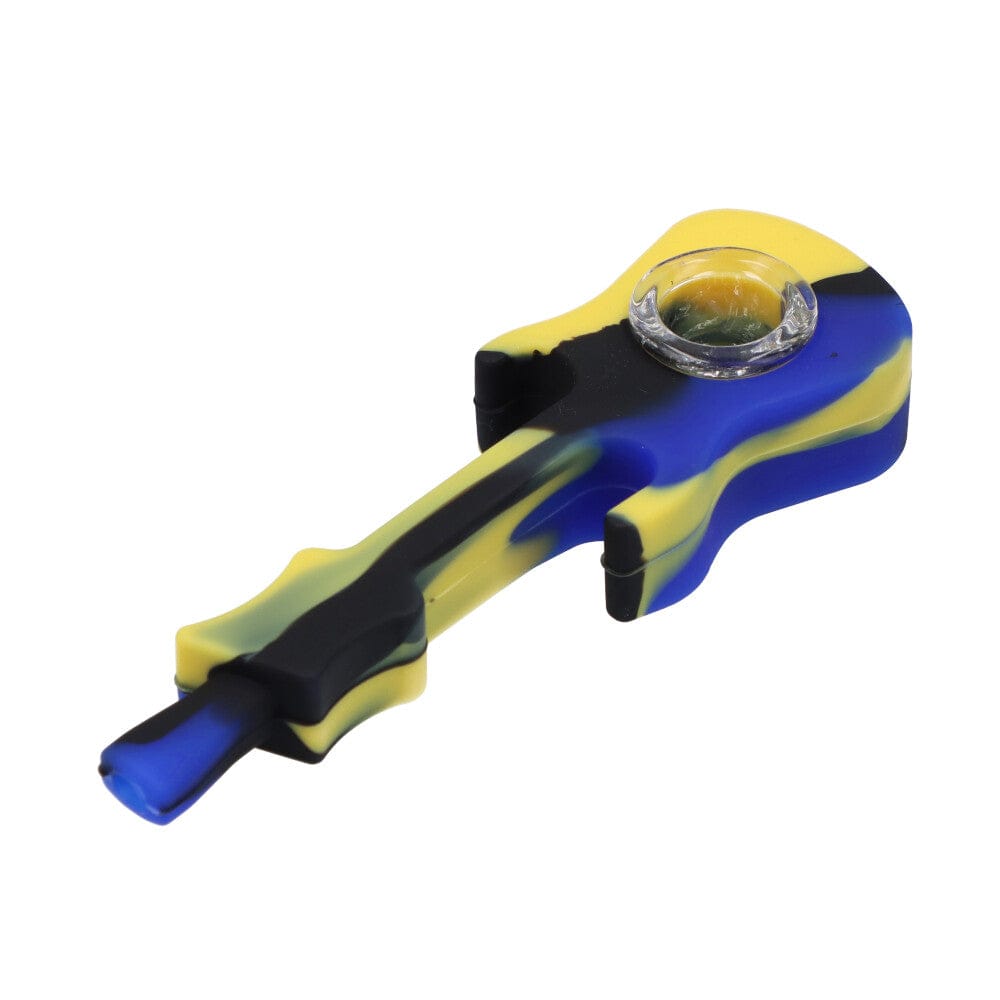 Colorful silicone smoking pipe.