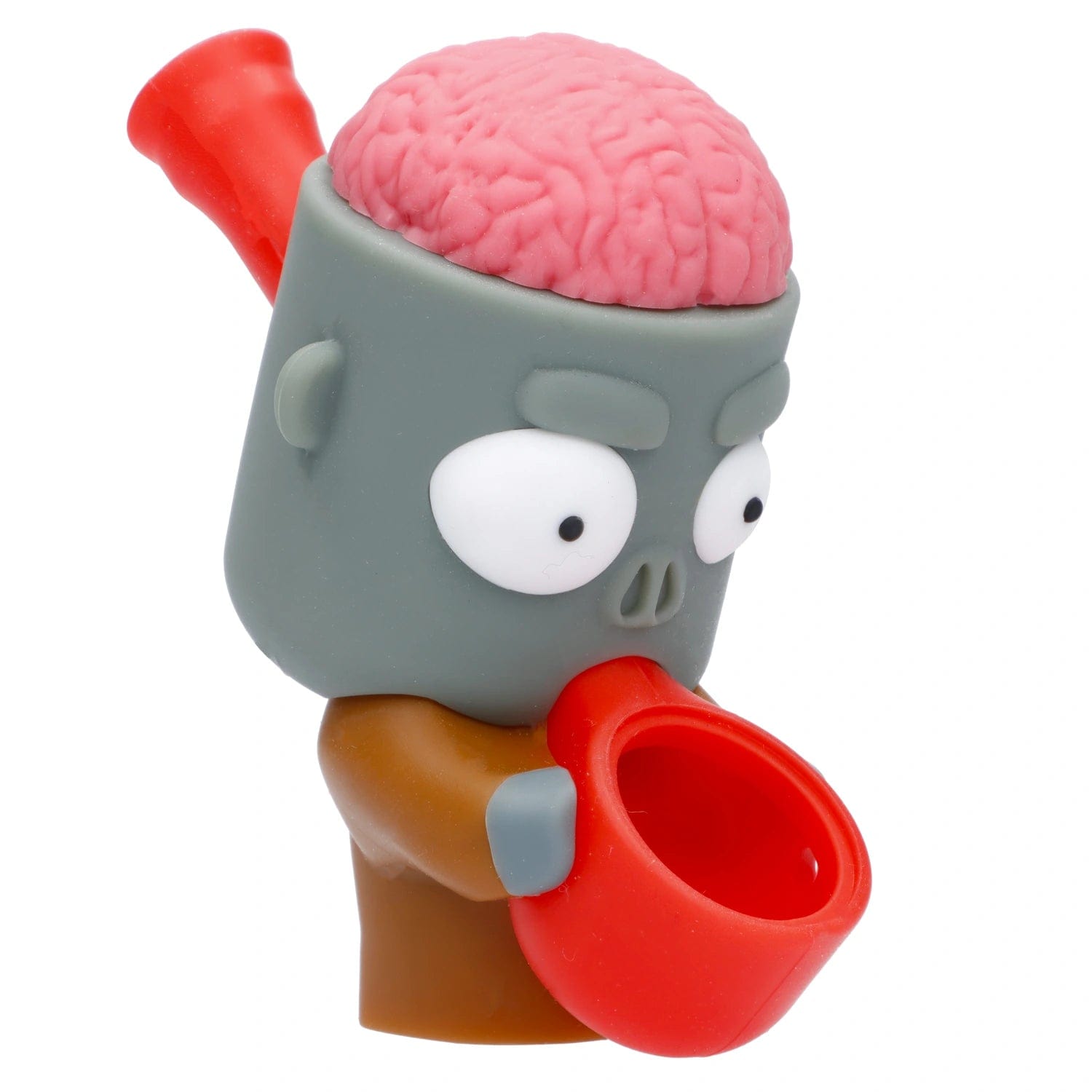 A close-up, angled view of the Zombie Silipipe, showcasing its uniquely shaped, colorful design.