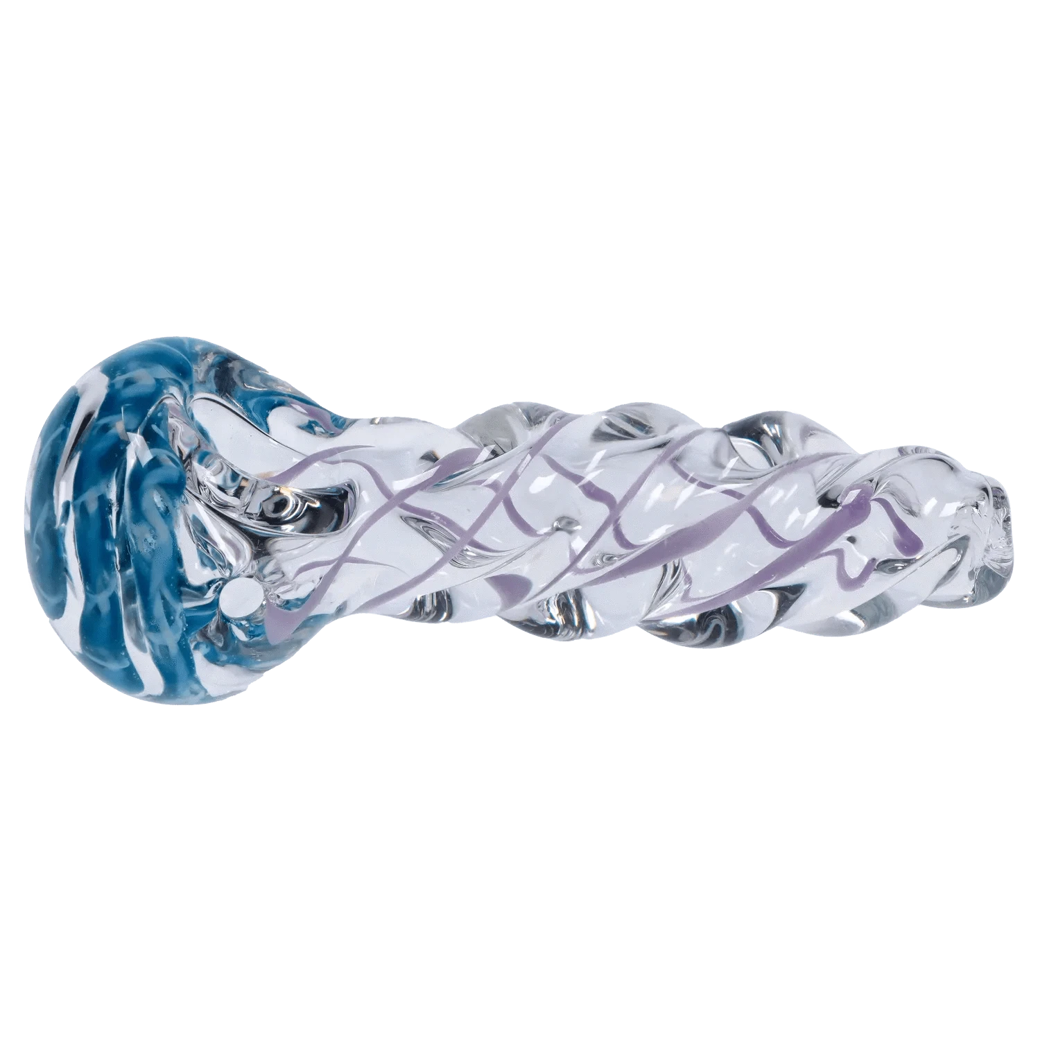 Daily High Club Handpipe 3-inch Glass Ribbed Twist Hand Pipe