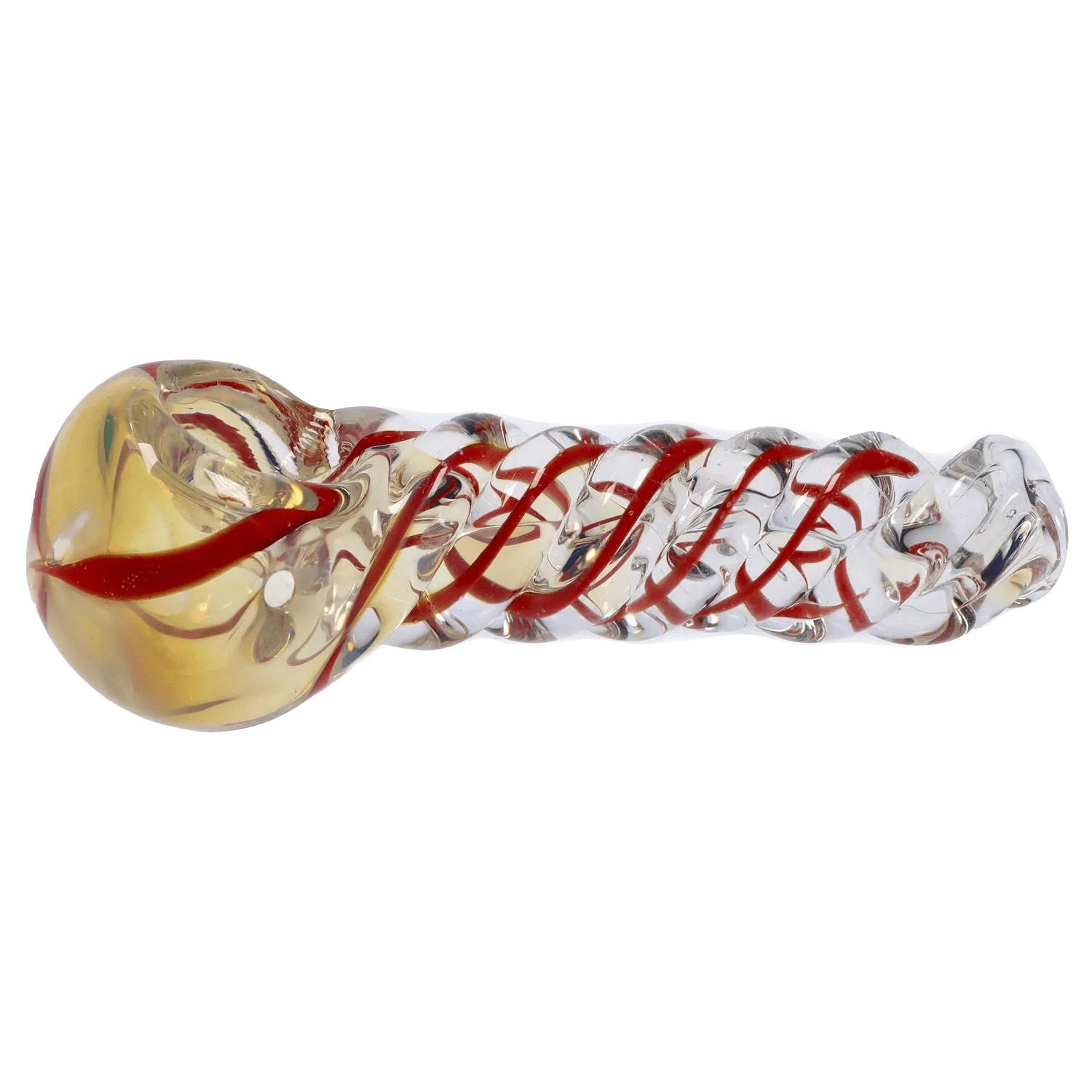 Daily High Club Handpipe 3-inch Glass Ribbed Twist Hand Pipe