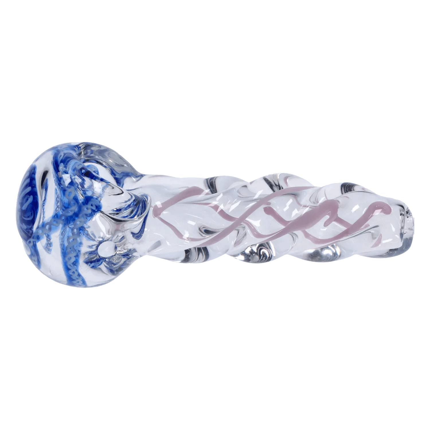 Daily High Club Handpipe 3-inch Glass Ribbed Twist Hand Pipe