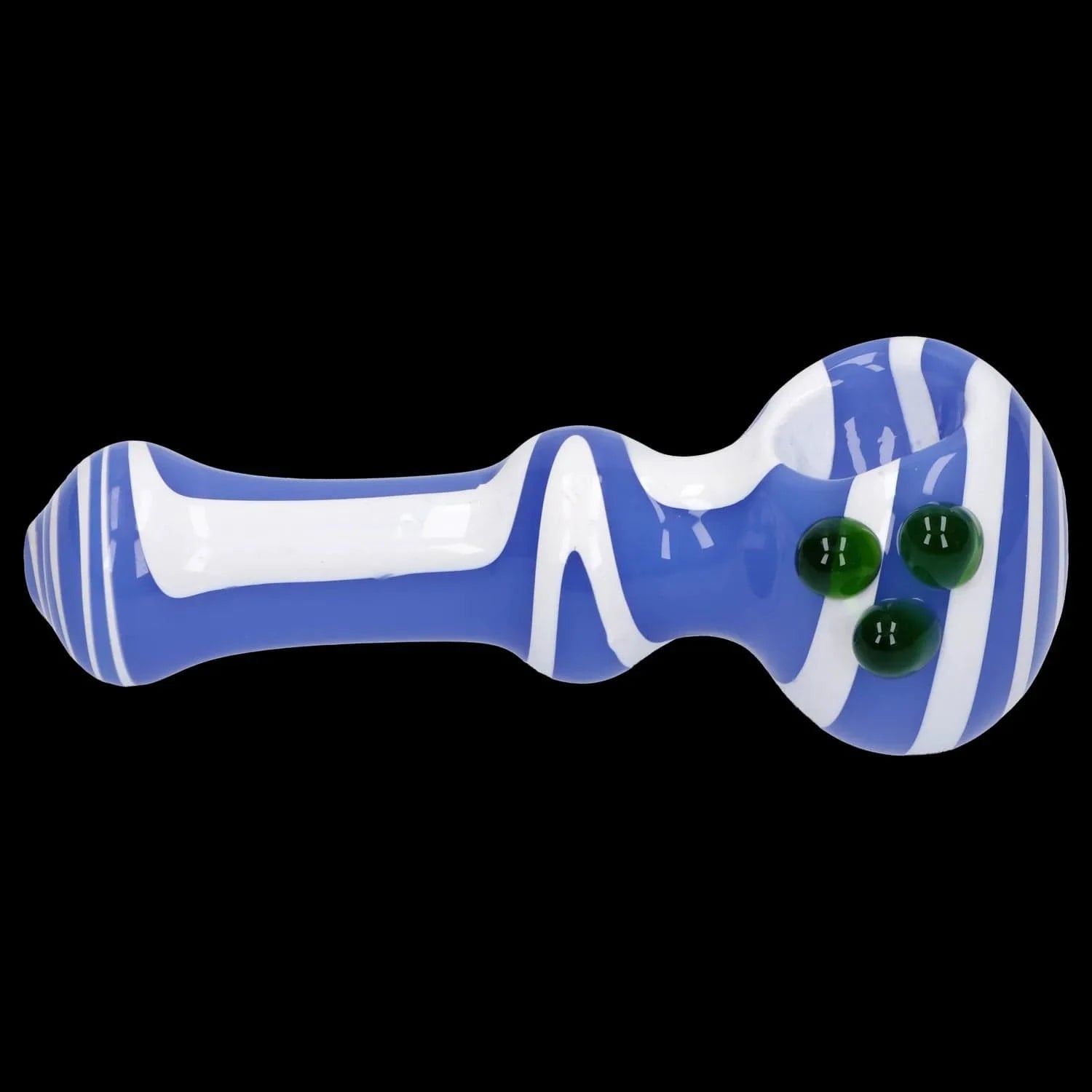 A front view of the Swirl Color Tube Pipe - 4.5 in, showing a colorful, glass pipe with a swirling pattern.