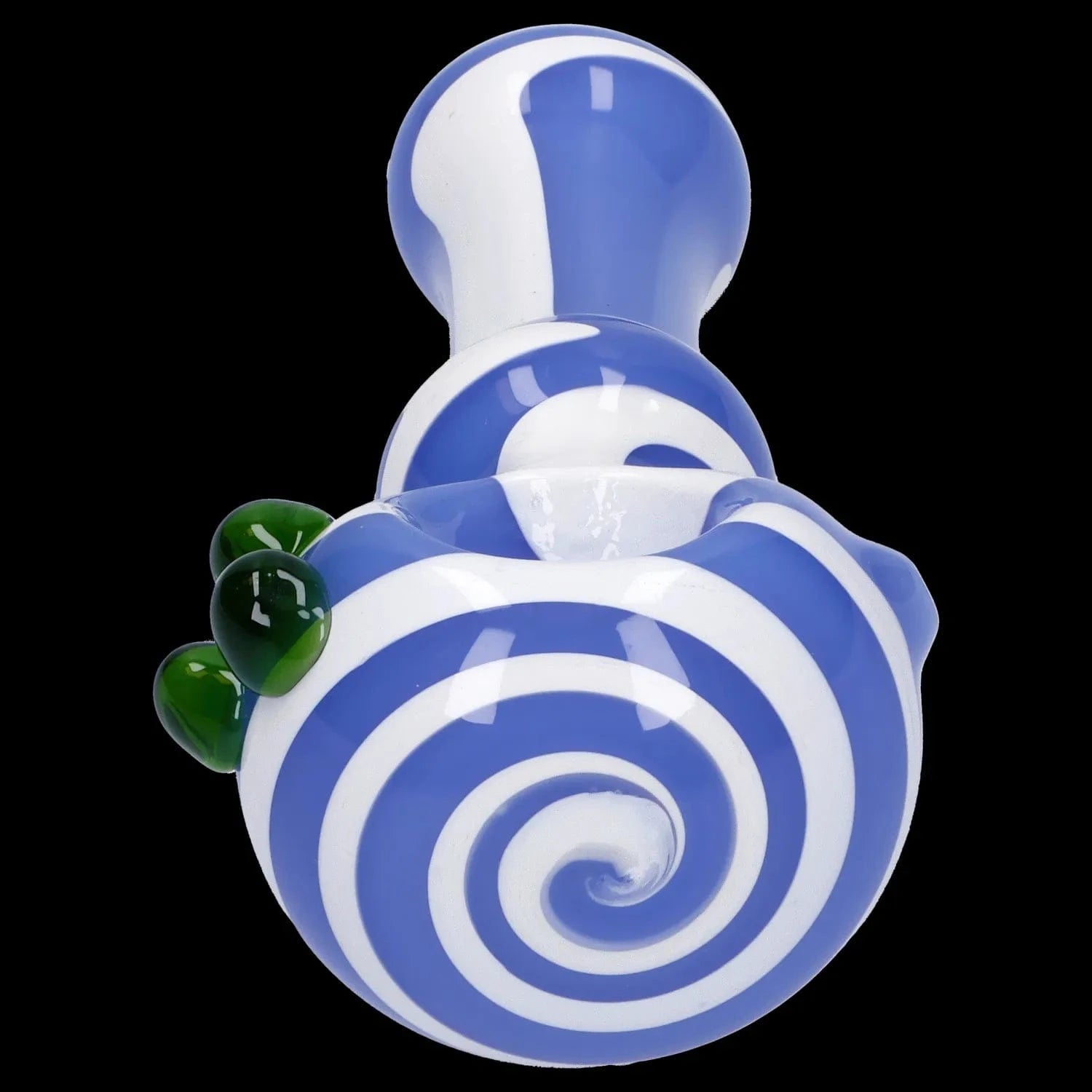 Front view of the Swirl Color Tube Pipe - 4.5 in, showing a colorful, spiraling glass pipe against a black background.