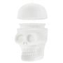 A close-up of the Silicone Non-Stick Stash Container  Skull, showcasing its detailed skull design against a plain white background.