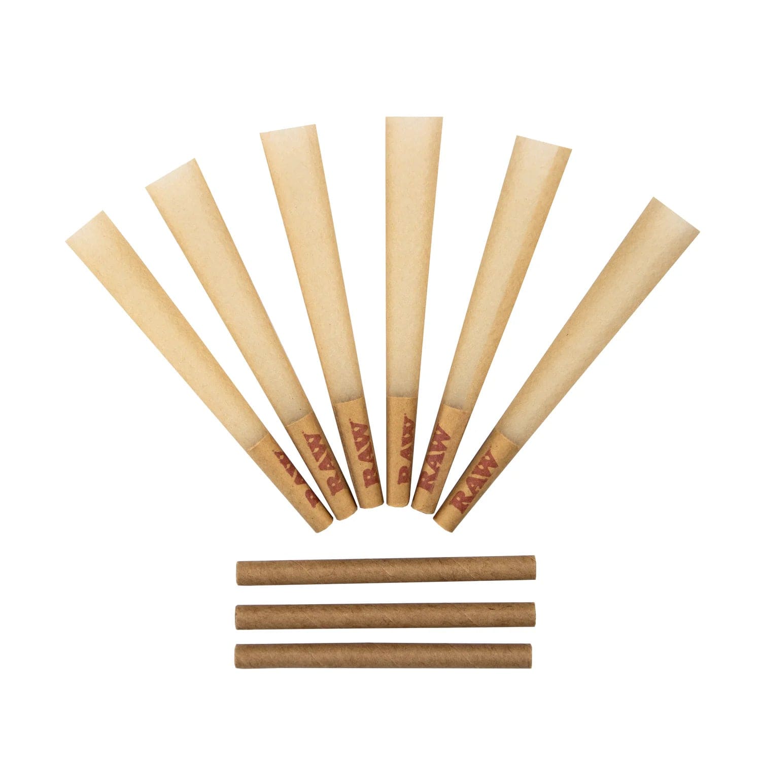 A top-down view of the “April 2024 Zaza Crash” Limited Edition Deluxe Box, featuring a cluster of paper rolling cones.