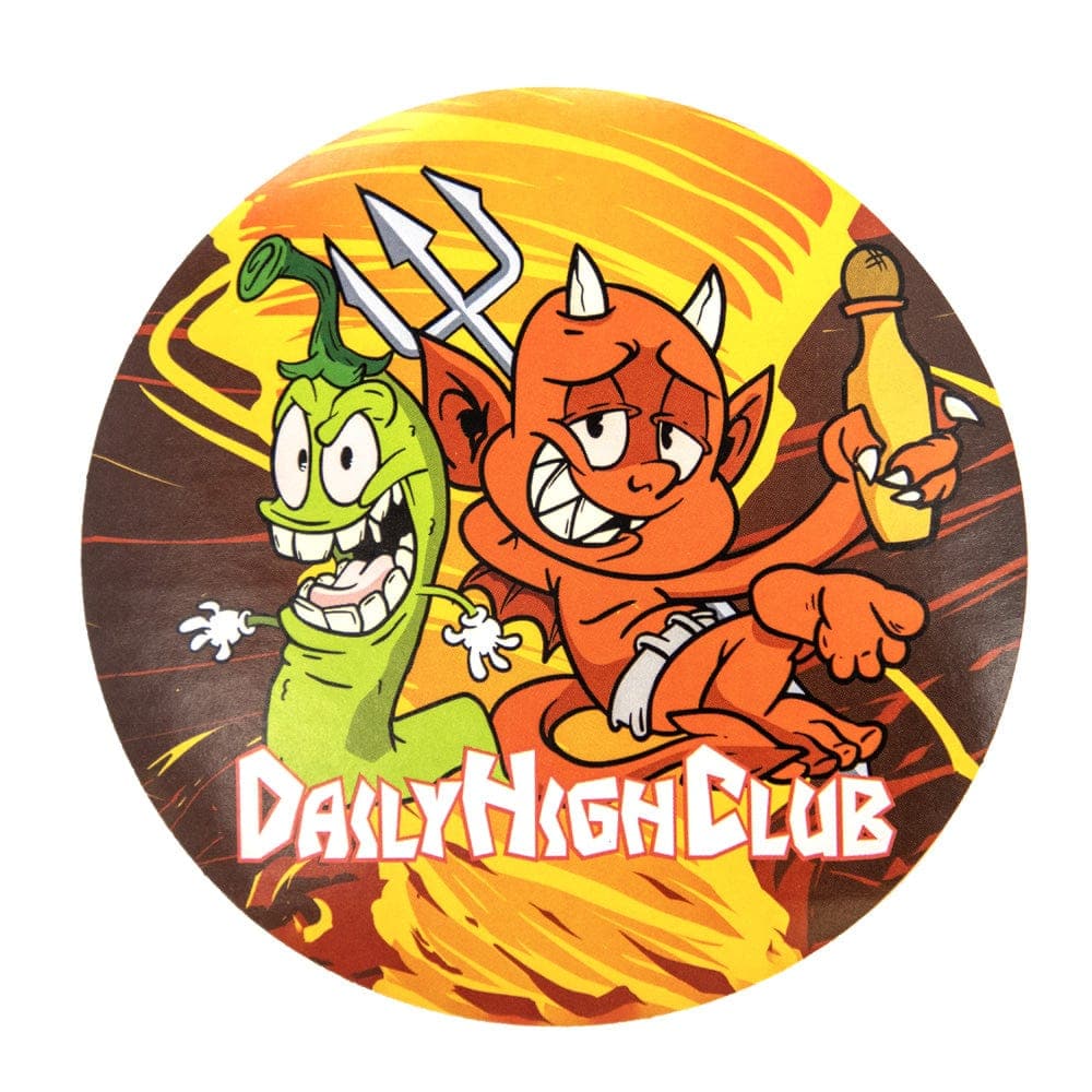 A colorful illustration features the “Hot Sauce” Smoking Box, depicting a cartoon devil with a smoking chili pepper.