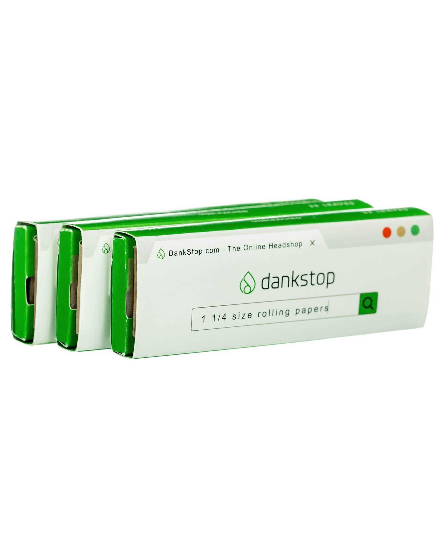 DankStop rolling papers Single Pack 1-1/4" Unbleached Rolling Papers w/ Tips