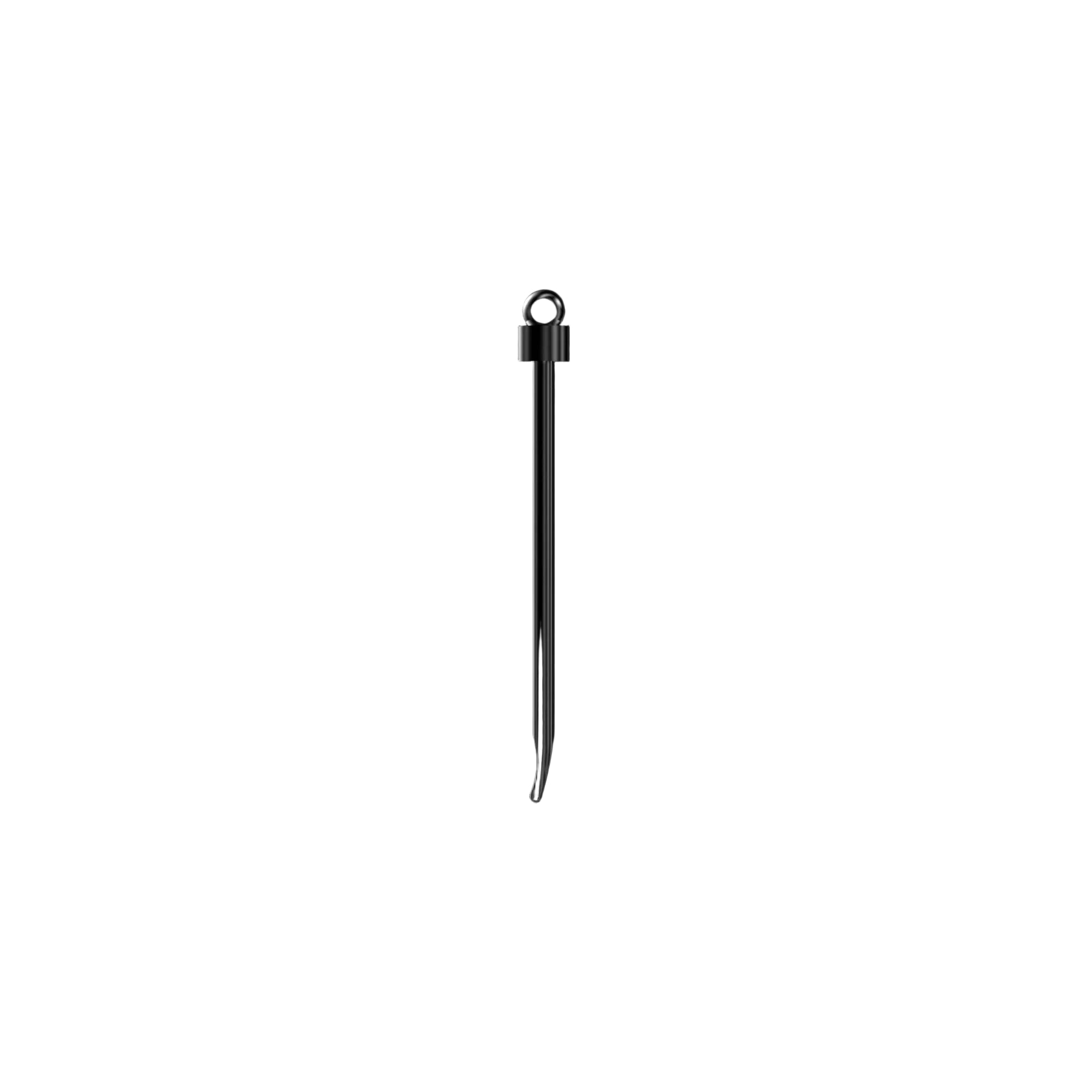 Minimalist front view of the Light™ Vaporizer Kit showing a centered black metal rod with a small circular looped tip against a white background.