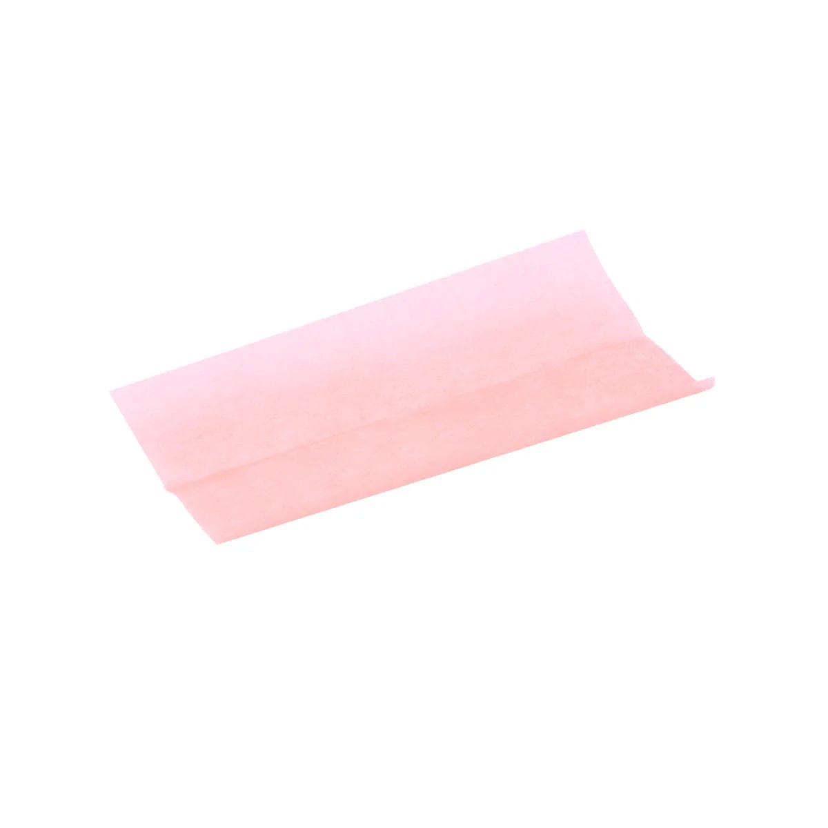 A top-down view of Pink 1 1/4 Rolling Papers neatly stacked against a plain white background.