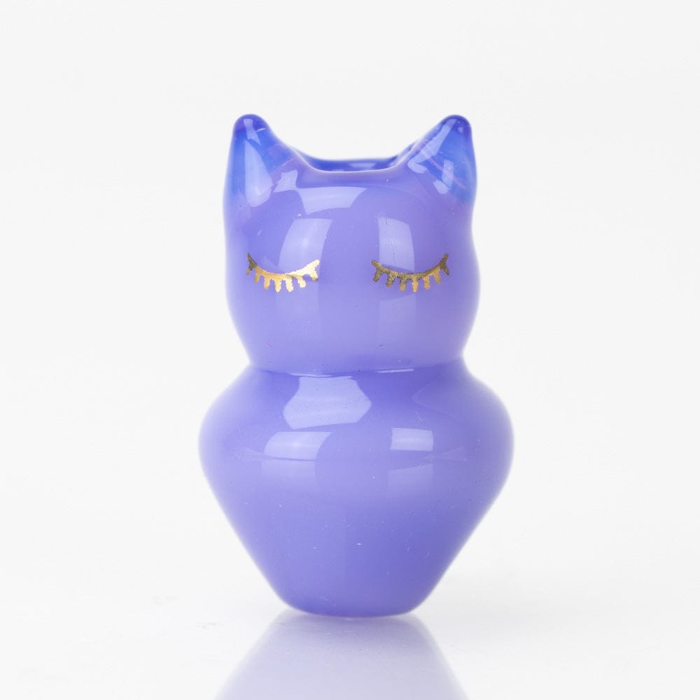 A studio shot of the SakiBomb Kitty Carb Cap, showcasing its colorful glass design against a clean white background.