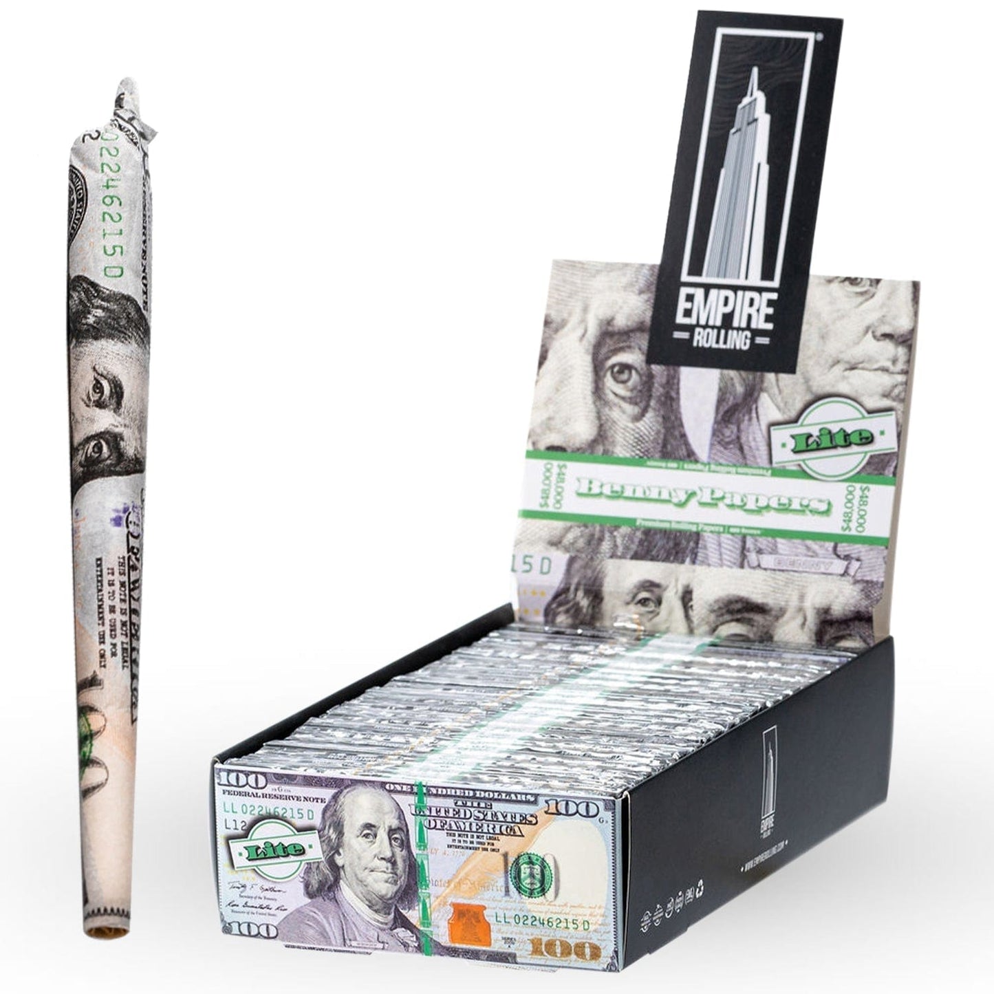 Empire Rolling Papers Rolling Papers Benny Lite Box (24 Benny Lite Wallets 480 Papers) BENNY LITE Papers