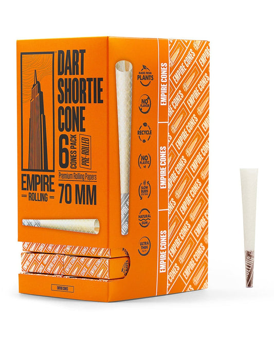 Empire Rolling Papers Rolling Papers UltraSmooth Dart Shortie 70mm Size 6-Count