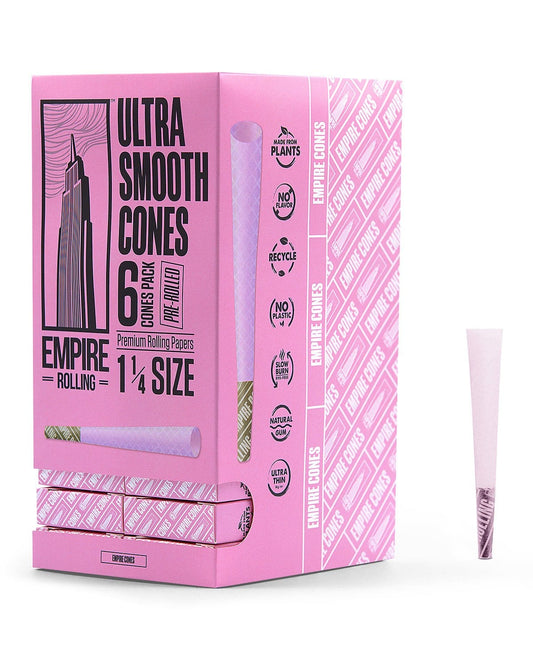 Empire Rolling Papers Rolling Papers UltraSmooth Pink 1.25 Size 6-Count