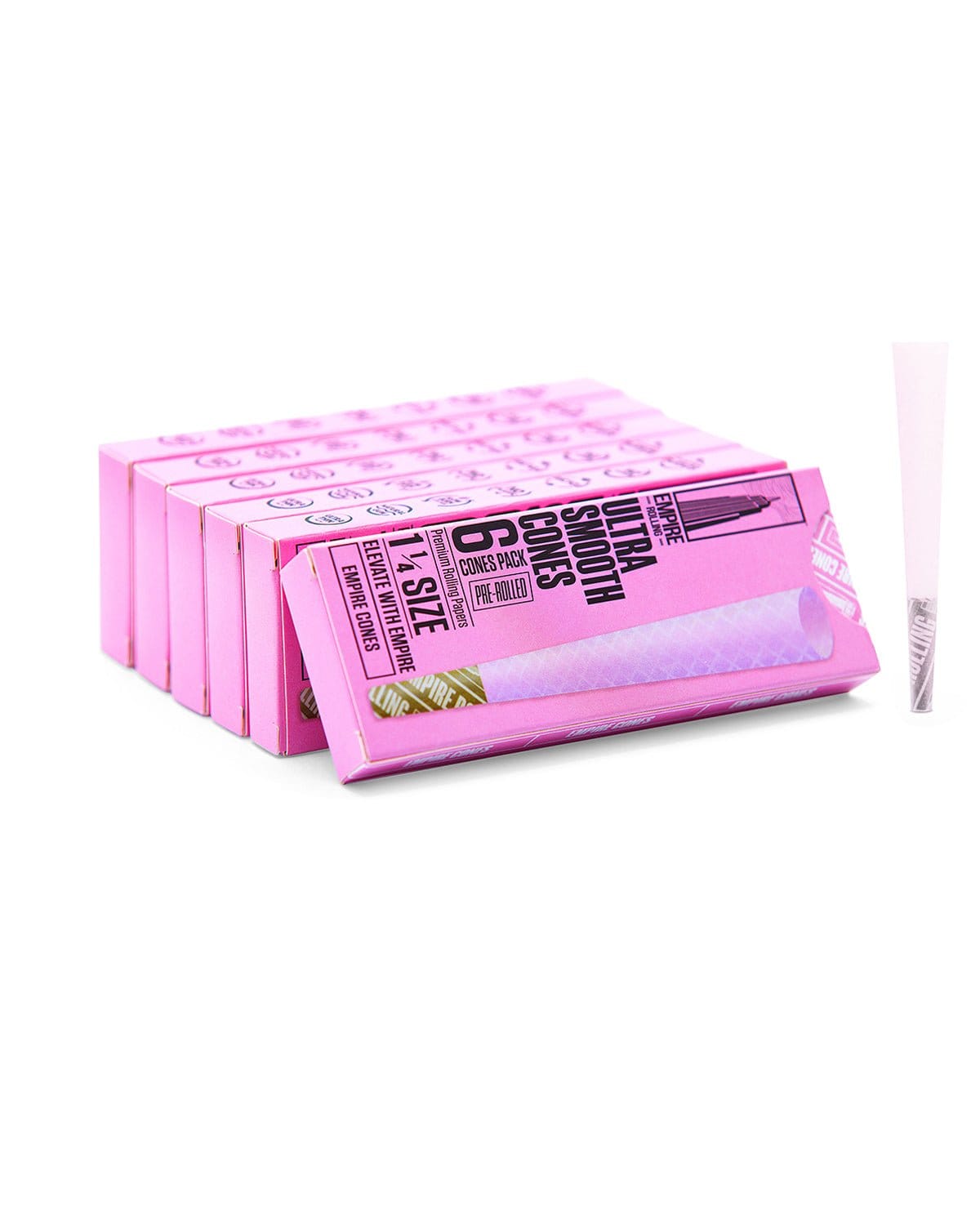 Empire Rolling Papers Rolling Papers UltraSmooth Pink 1.25 Size 6-Count