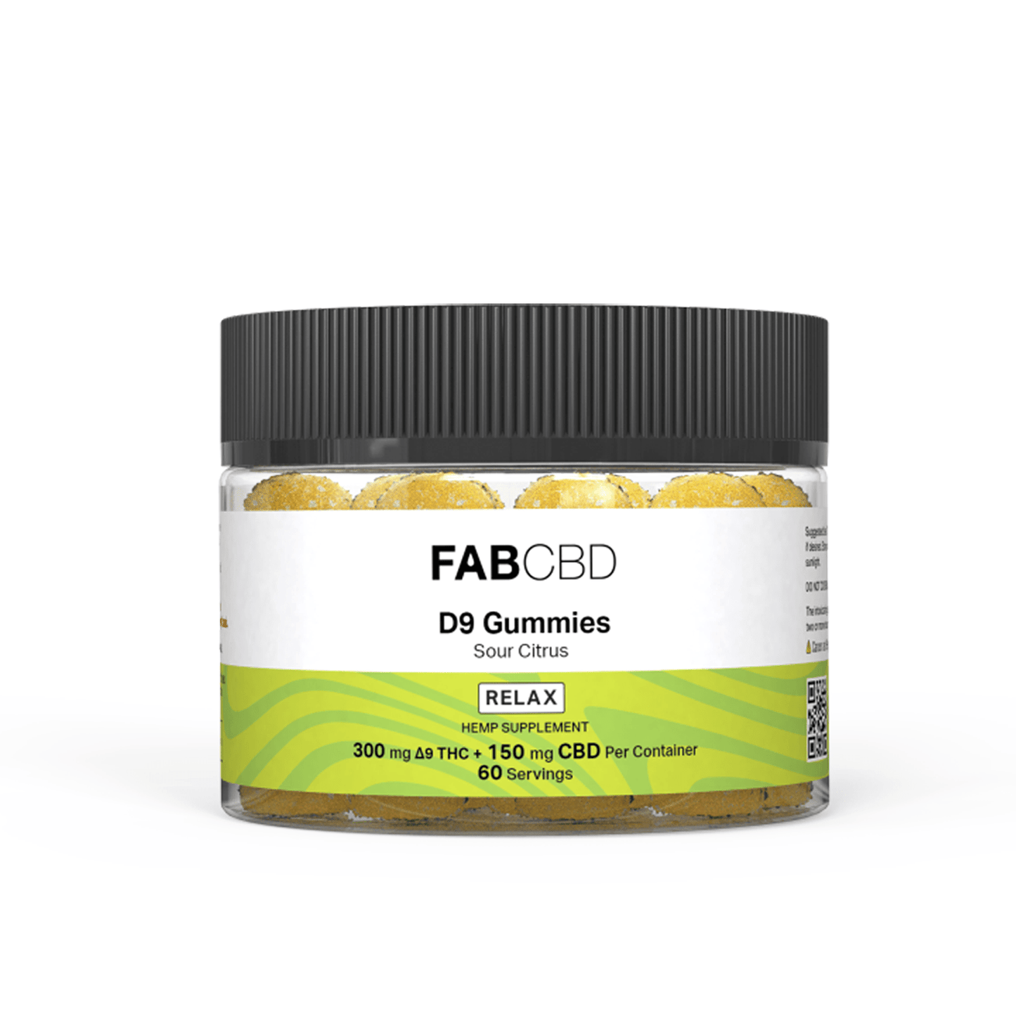 FABCBD DELTA9 THC Sour Citrus / 5mg D9 Per Serving / Single FABCBD Delta 9 Gummies