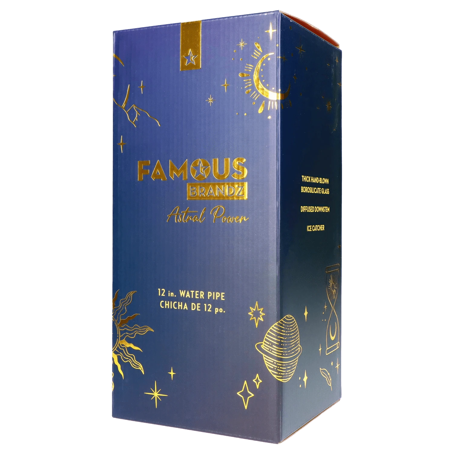 Famous Design Bong Astral Power Beaker Water Pipe -Transparent Black-12in"