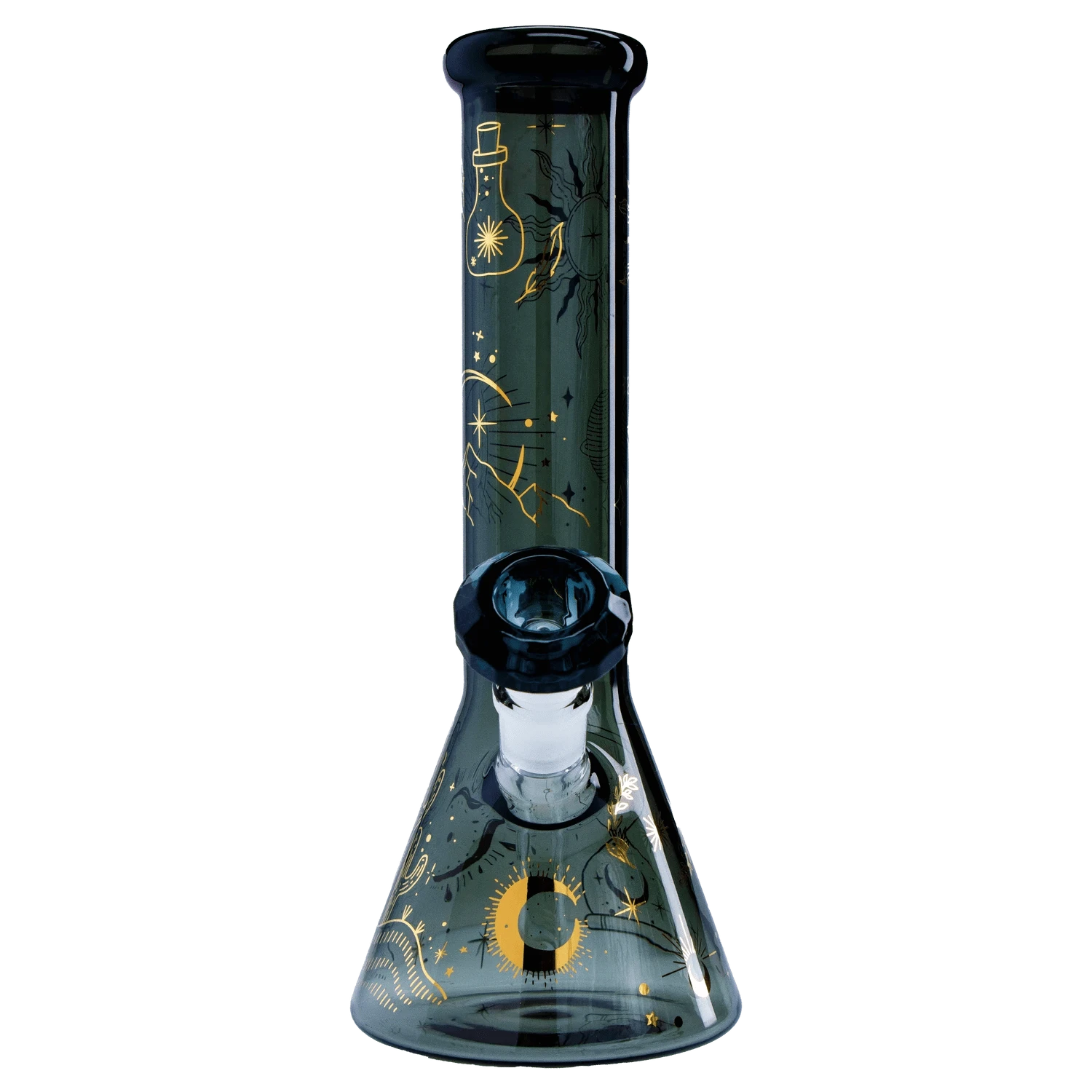 Famous Design Bong Astral Power Beaker Water Pipe -Transparent Black-12in"