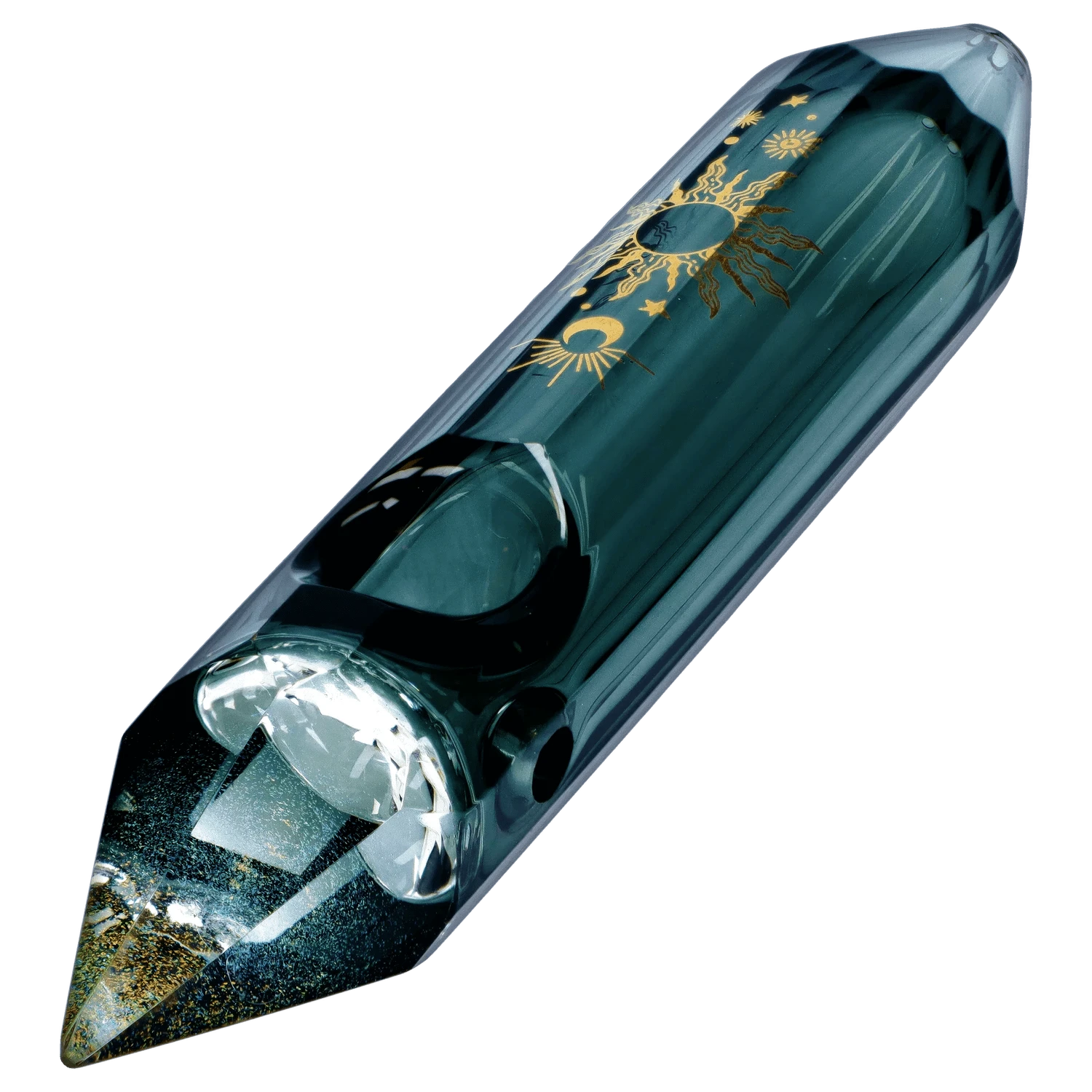 Famous Design Hand Pipe Astral Power Crystal Hand Pipe - Black - 5"