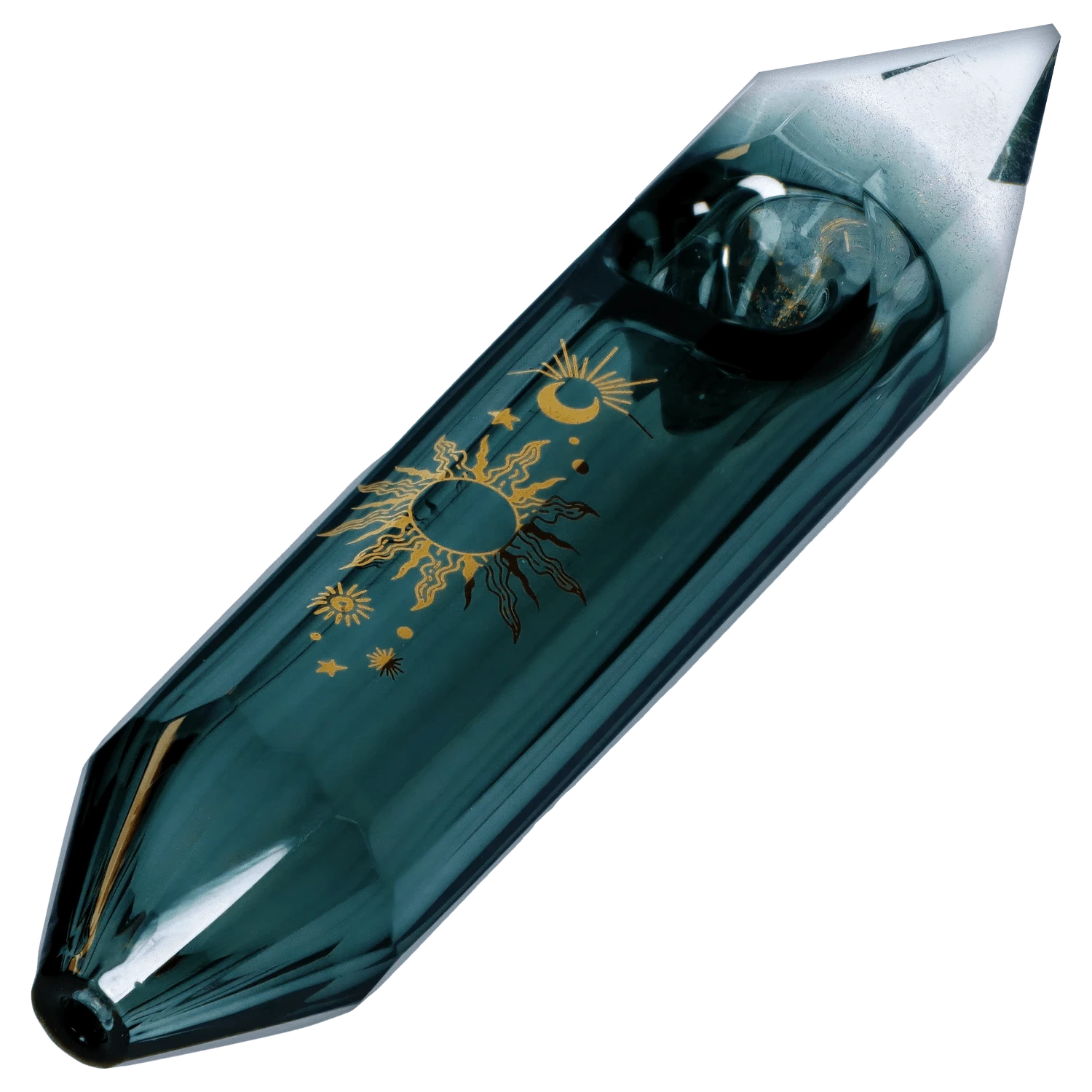 Famous Design Hand Pipe Astral Power Crystal Hand Pipe - Black - 5"