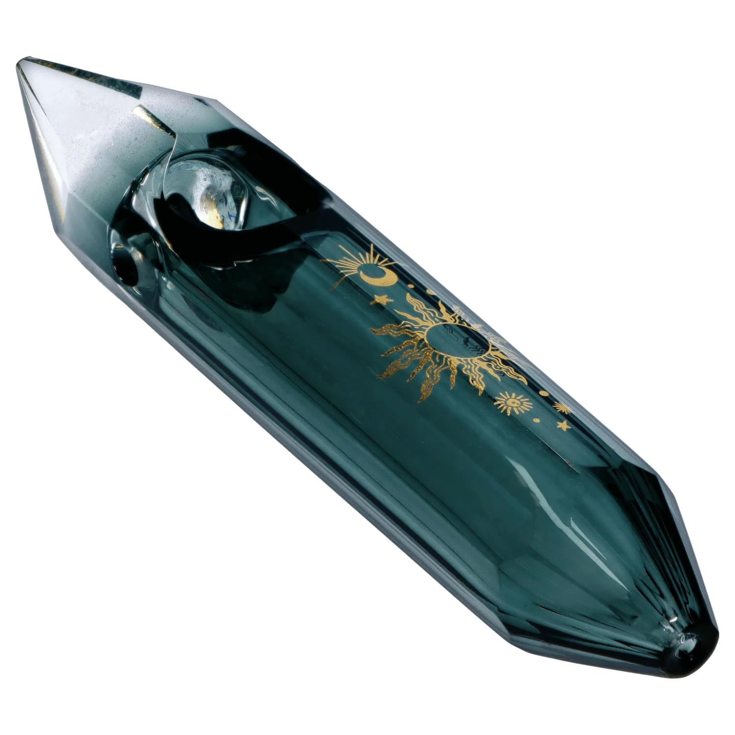 Famous Design Hand Pipe Astral Power Crystal Hand Pipe - Black - 5"