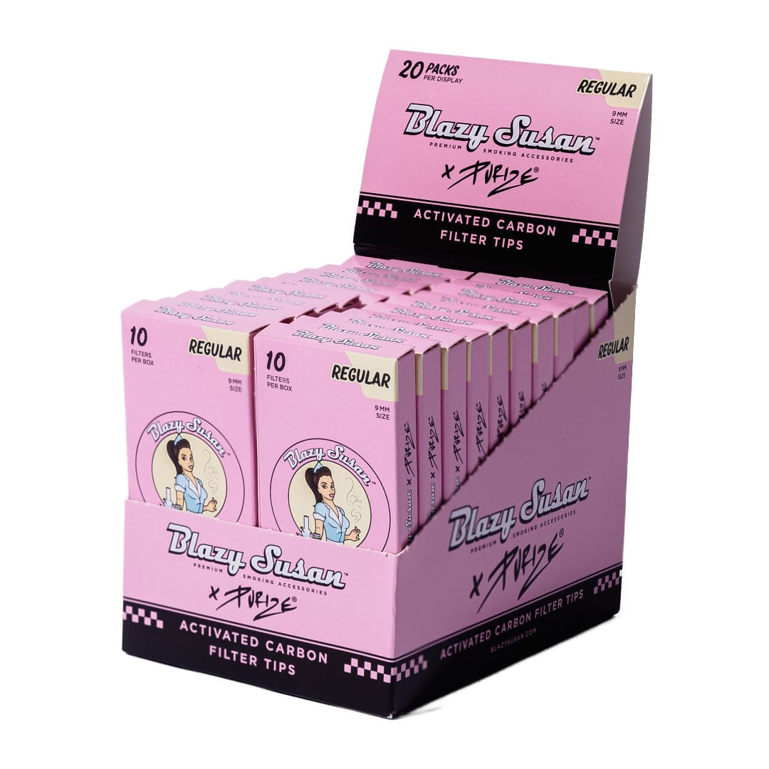 Blazy Susan Purize Activated Carbon Filter Tips - 10ct - Display Box