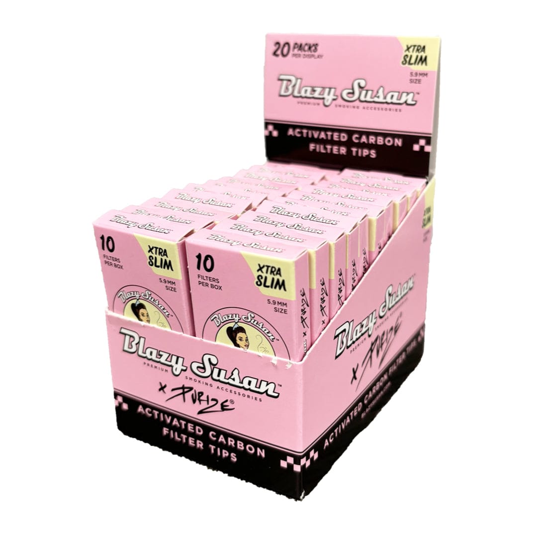 Blazy Susan Purize Activated Carbon Filter Tips - 10ct - Display Box