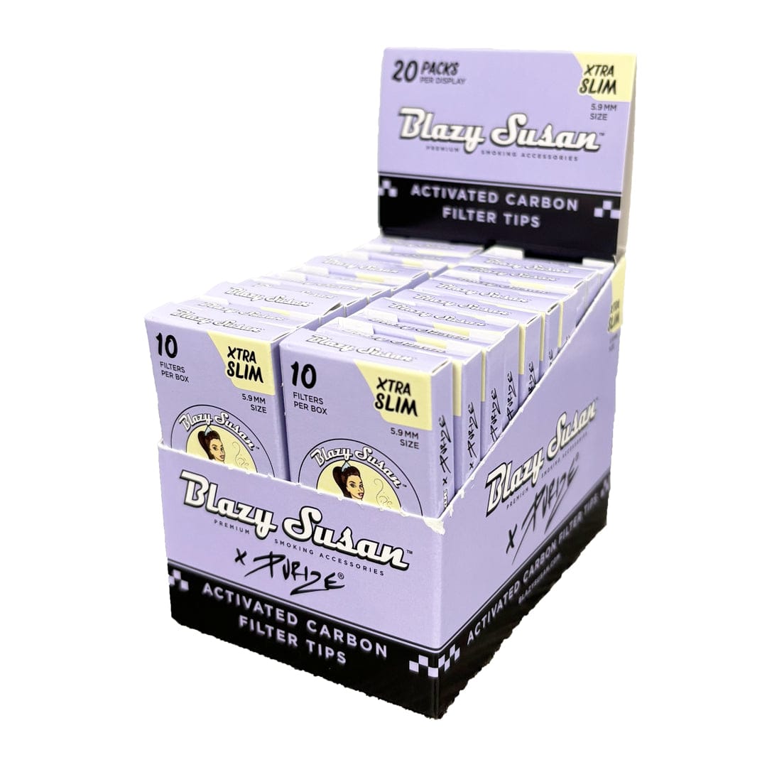 Blazy Susan Purize Activated Carbon Filter Tips - 10ct - Display Box