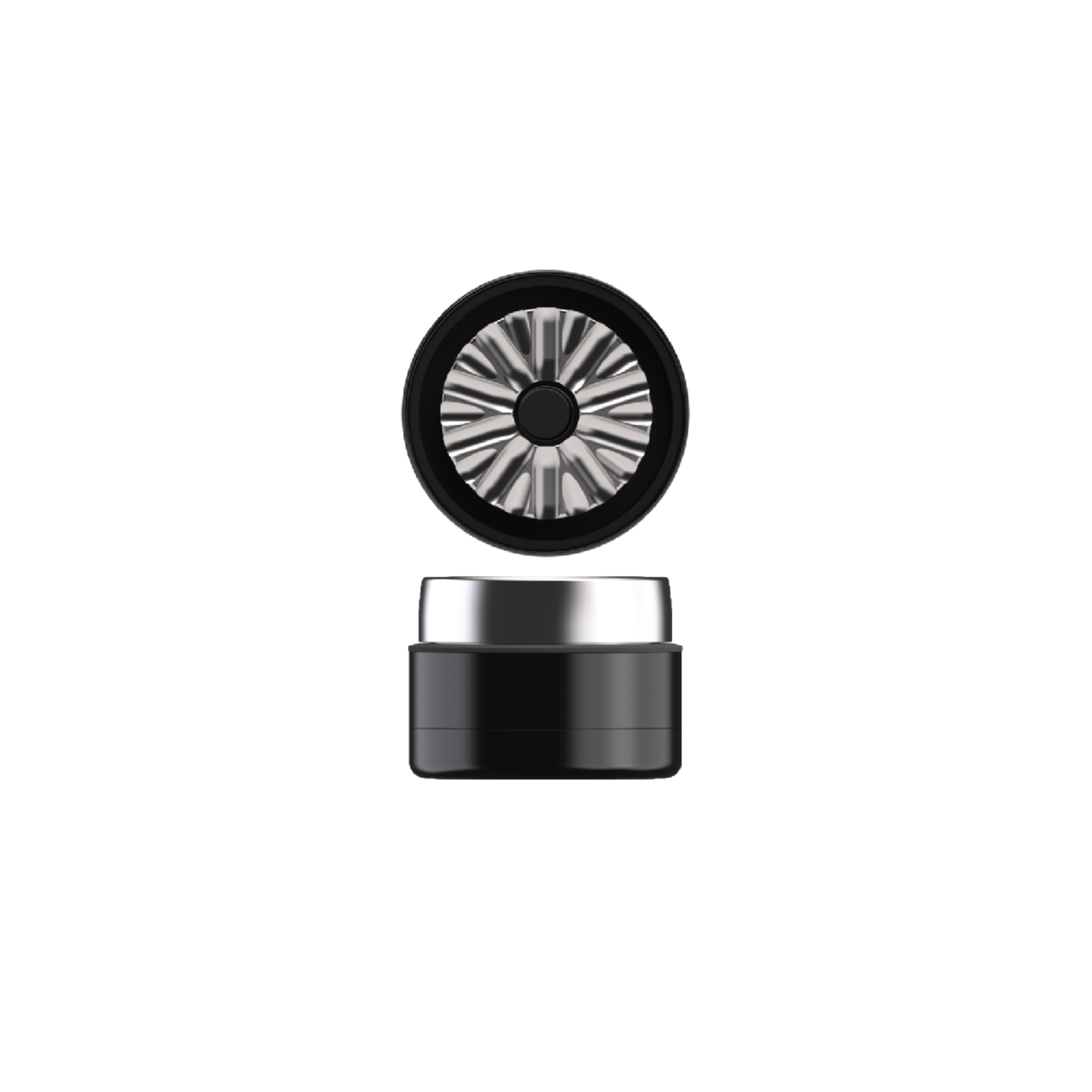 A close-up, angled view of the black “Next-Gen Premium 2.0” Stainless Series, showcasing its metallic interior details.