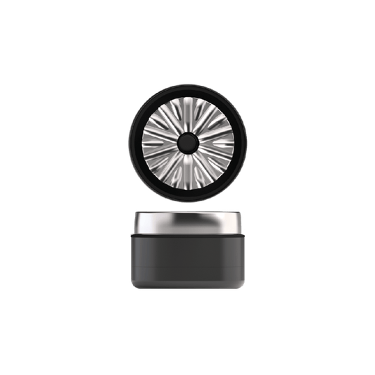 A close-up, top-down view of the Next-Gen Premium 2.5" Stainless Series in black, showing the circular, metallic interior.