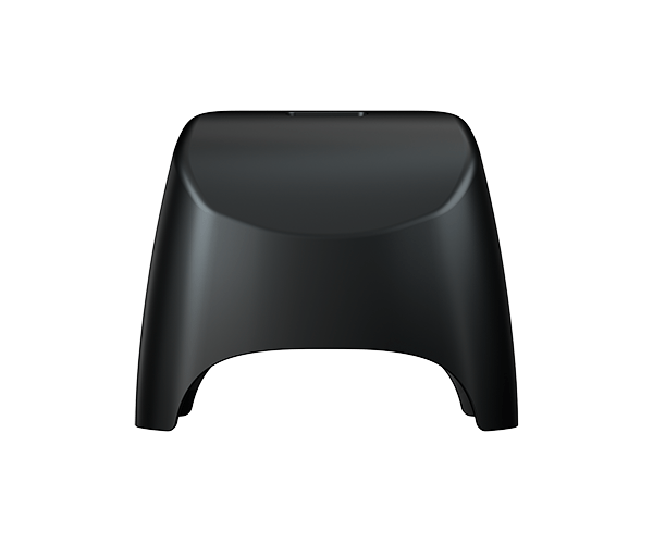 Front view of the G Pen Dash+ Mouthpiece Assembly, a dark-colored component isolated on a plain white background.