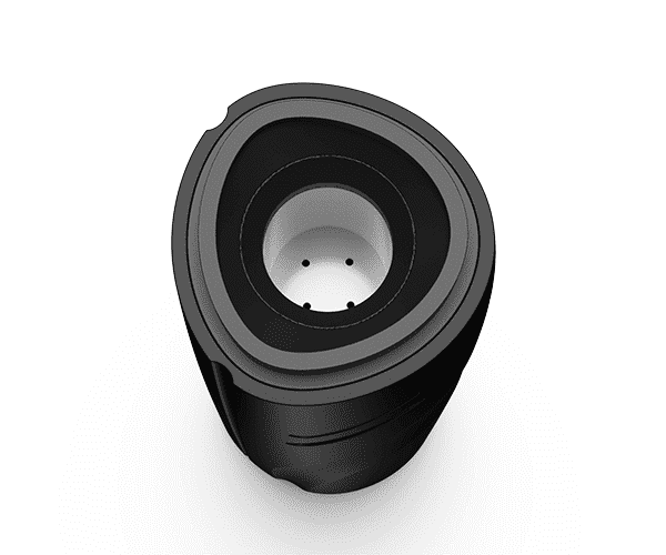 Close-up front view of the G Pen Pro Vaporizer, showcasing the dark-colored, circular mouthpiece design.