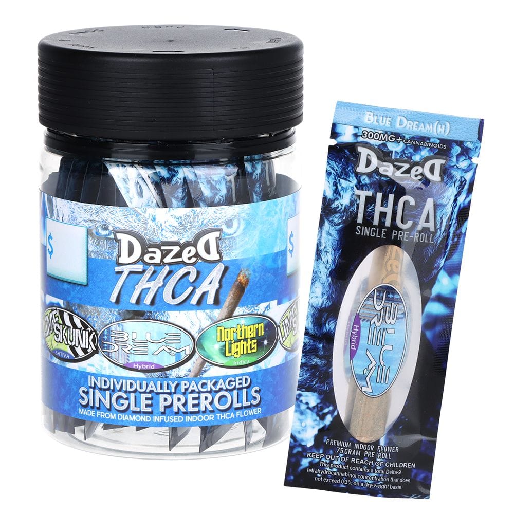 Dazed DELTA9 THC 25CT JAR - Dazed Icewalkerz THCA Pre-Rolls - .75g / 1pc / Assorted Strains
