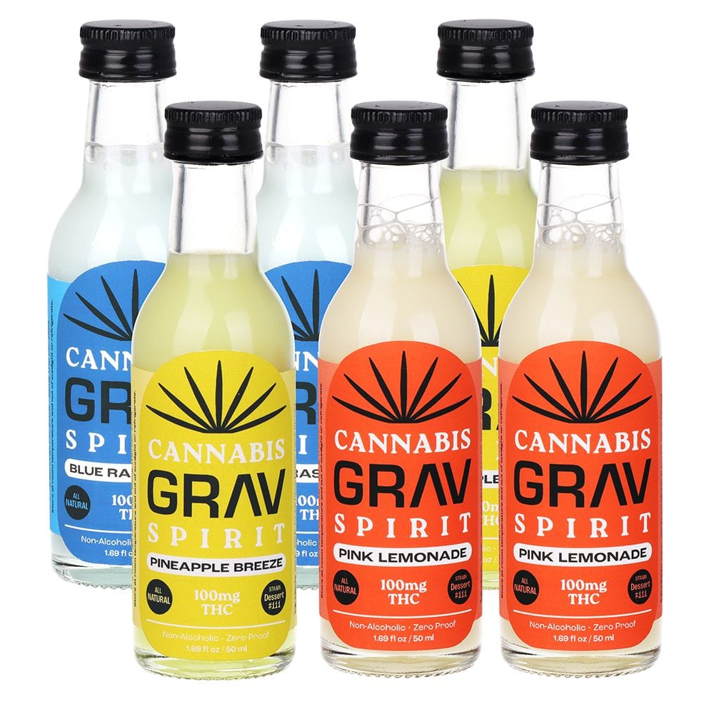 GRAV DELTA9 THC Assorted Flavors | 18ct Box GRAV Cannabis Spirit D9 THC Flavor Shot | 50mL | 100mg